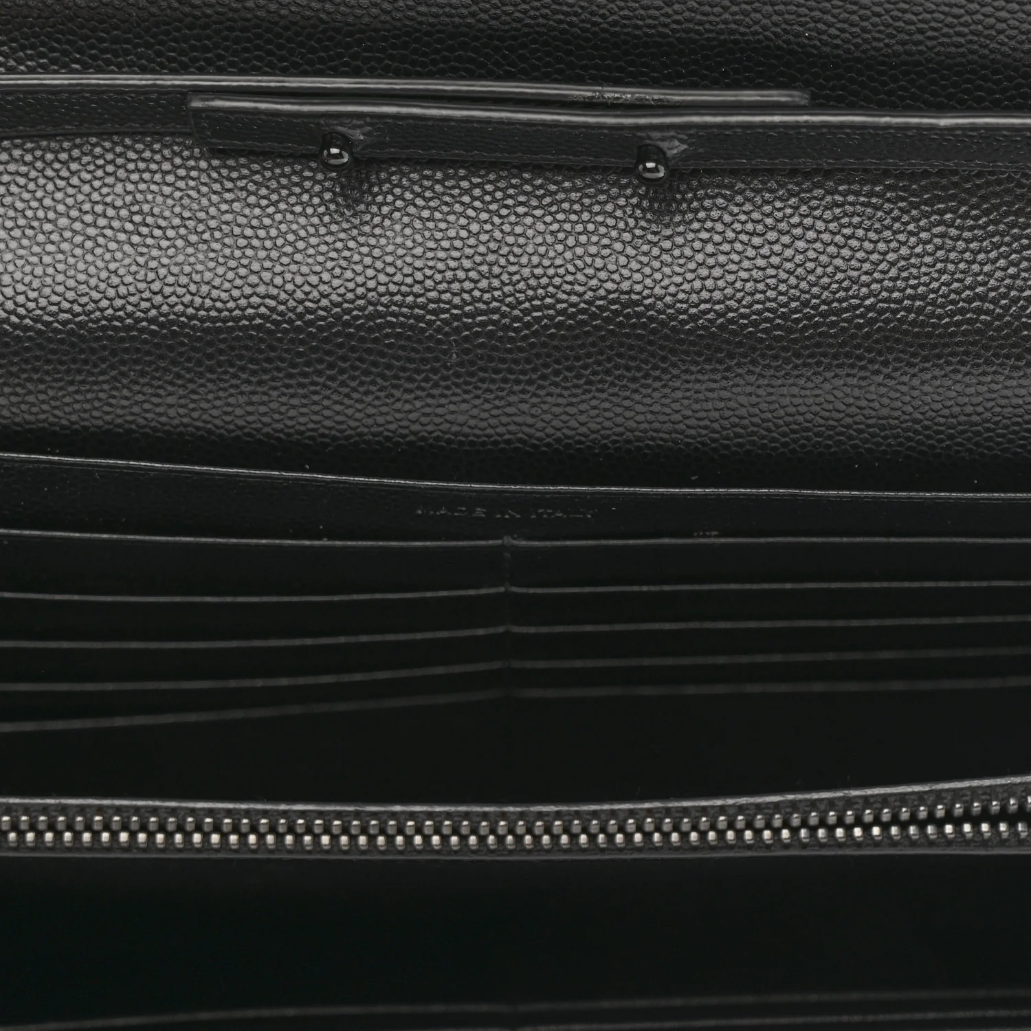 Grain De Poudre Matelasse Chevron Monogram Monochrome Chain Wallet Black - Image 13