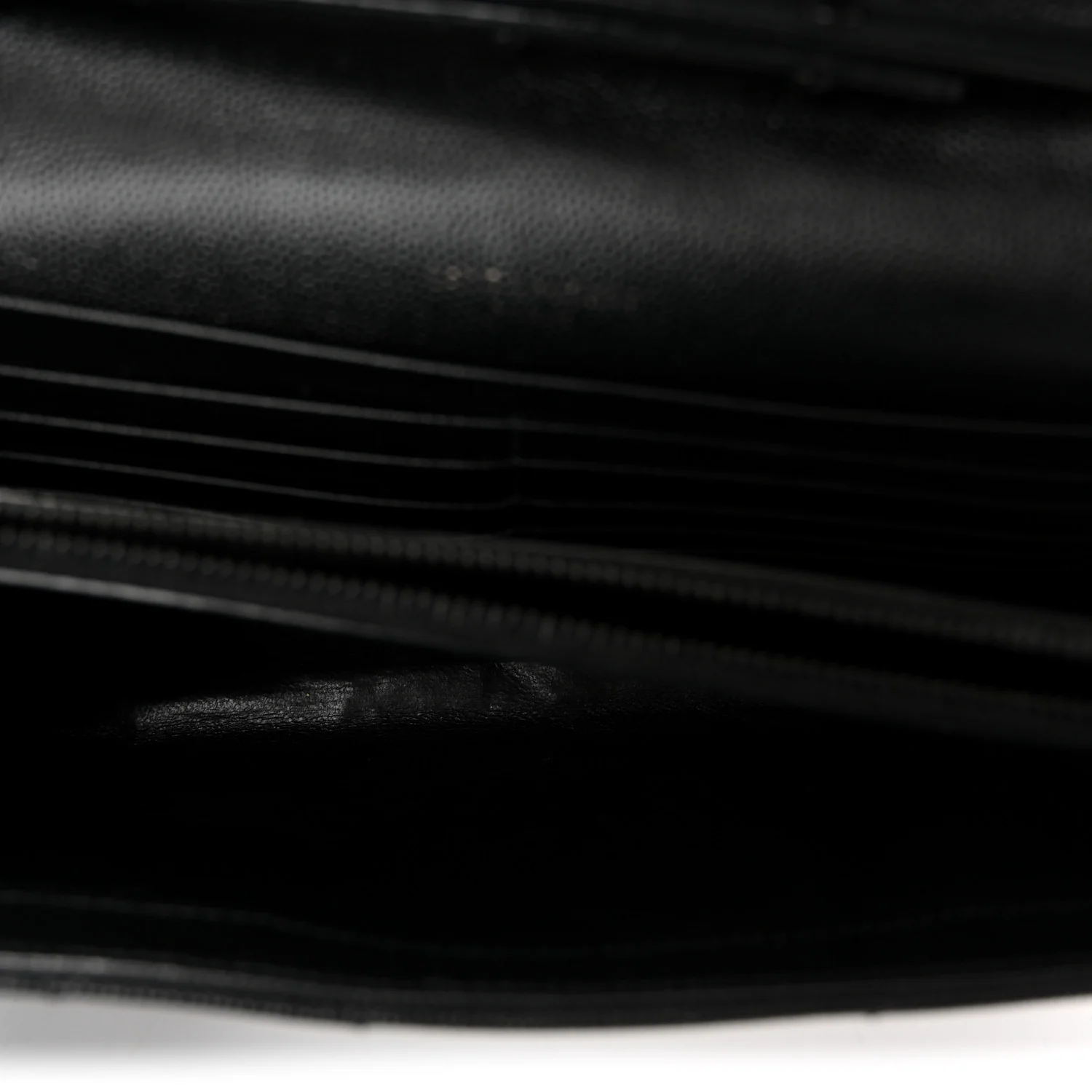 Grain De Poudre Matelasse Chevron Monogram Monochrome Chain Wallet Black - Image 5