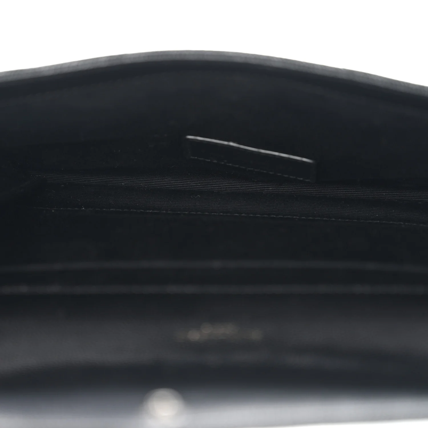 Grain De Poudre Matelasse Chevron Monogram Monochrome Envelope Clutch Black - Image 14