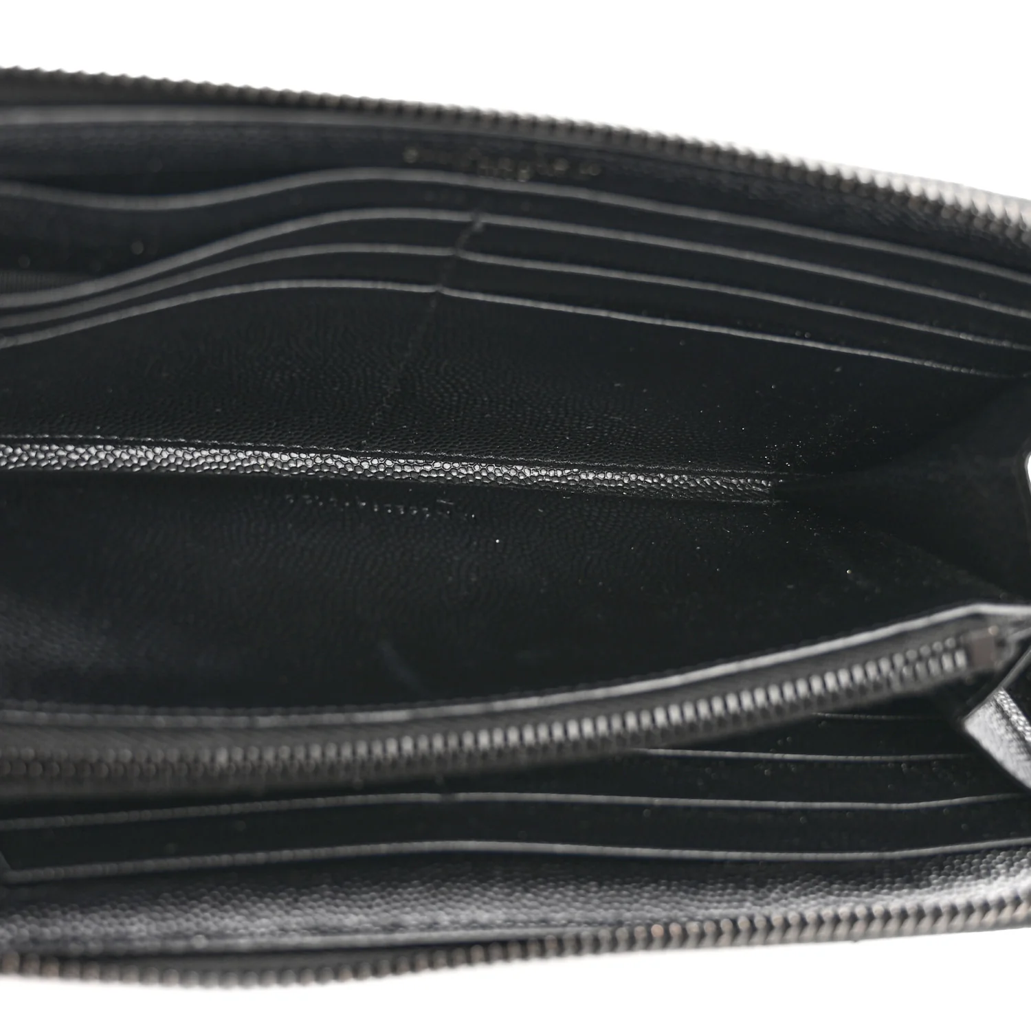 Grain De Poudre Matelasse Chevron Monogram Monochrome Zip Around Wallet Black - Image 5