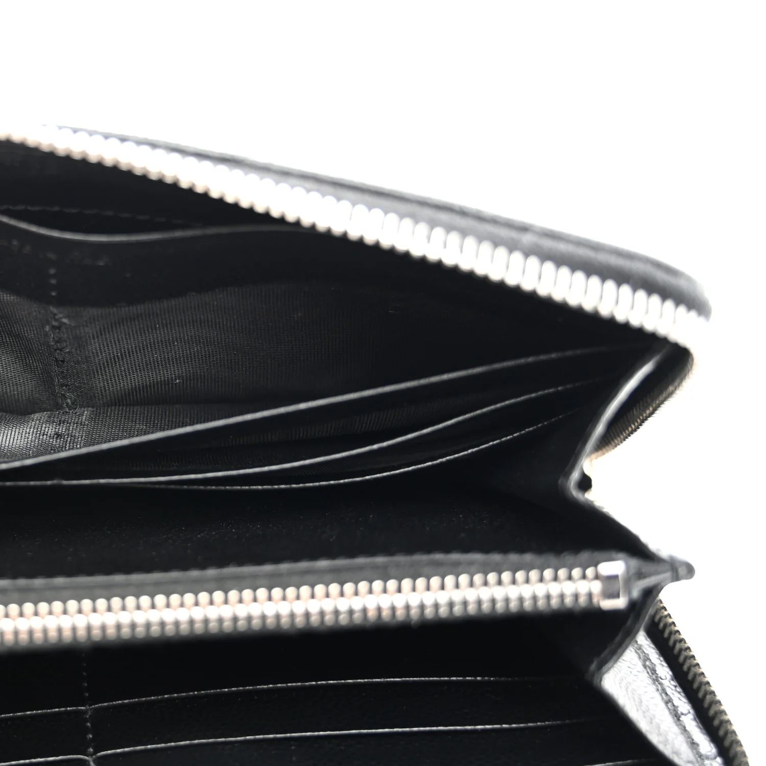 Grain De Poudre Matelasse Chevron Monogram Zip Around Wallet Black - Image 7