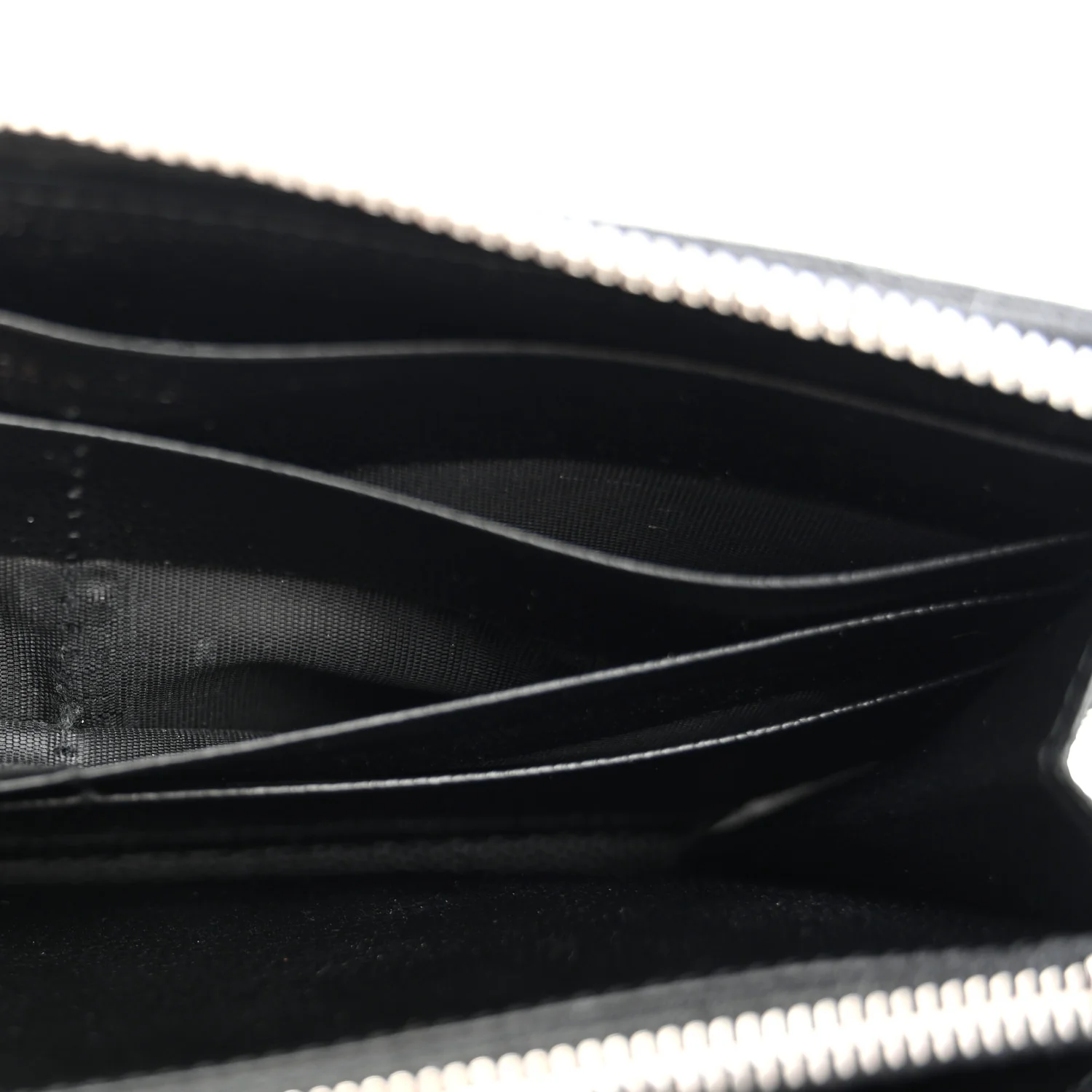 Grain De Poudre Matelasse Chevron Monogram Zip Around Wallet Black - Image 8