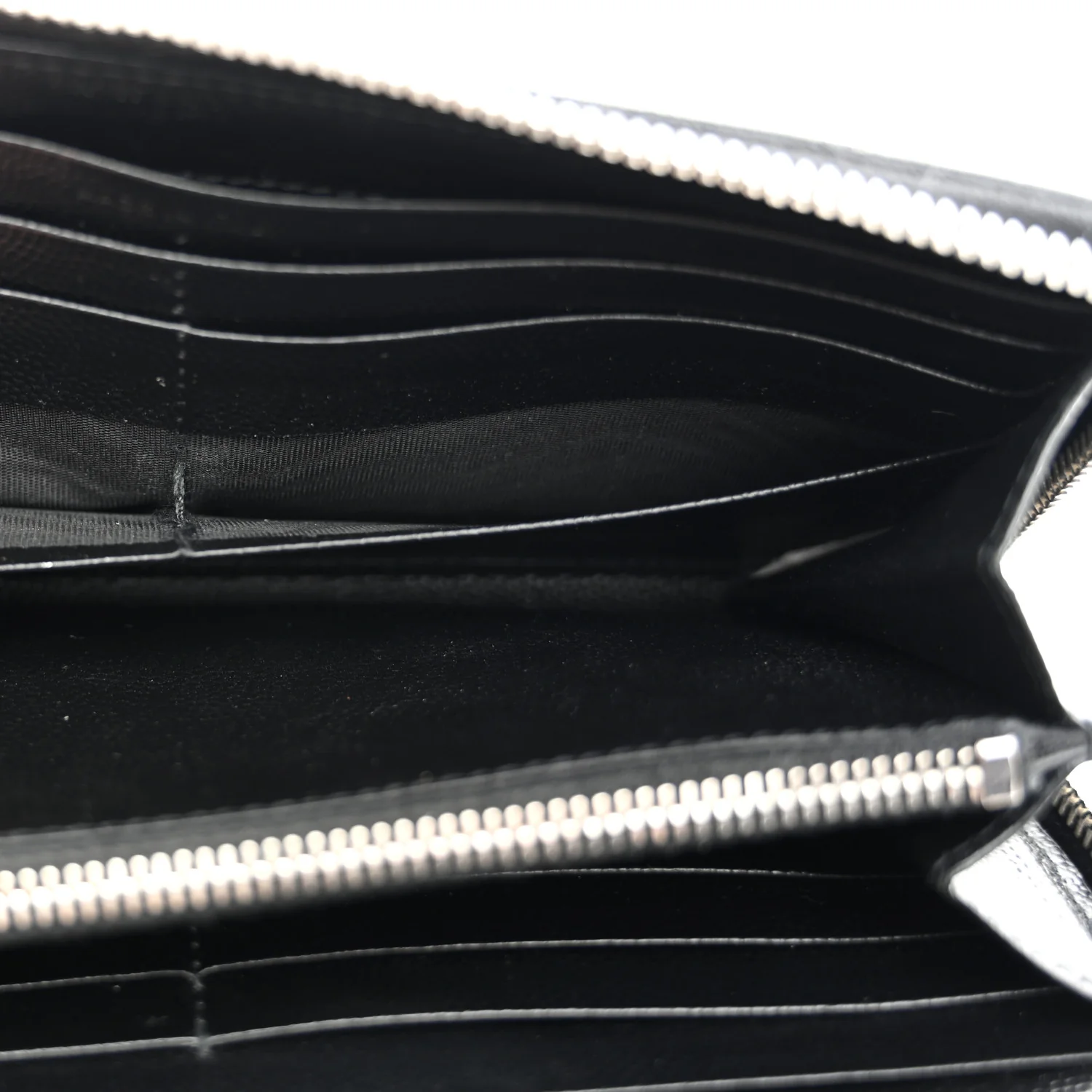 Grain De Poudre Matelasse Chevron Monogram Zip Around Wallet Black - Image 9