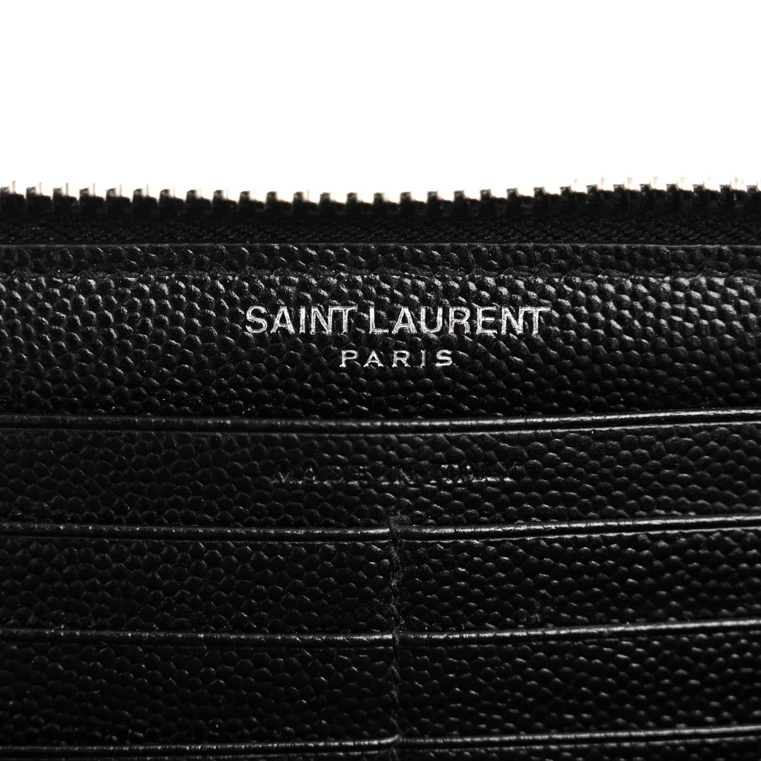 Grain De Poudre Matelasse Chevron Monogram Zip Around Wallet Black - Image 6