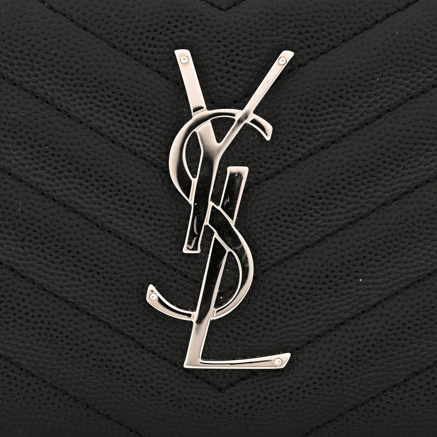 Grain De Poudre Matelasse Chevron Monogram Zip Around Wallet Black - Image 8