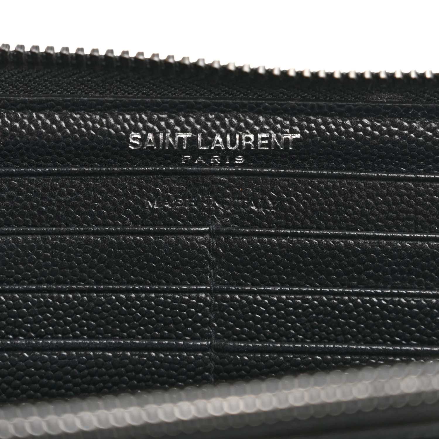 Grain De Poudre Matelasse Chevron Monogram Zip Around Wallet Black Dove White - Image 6