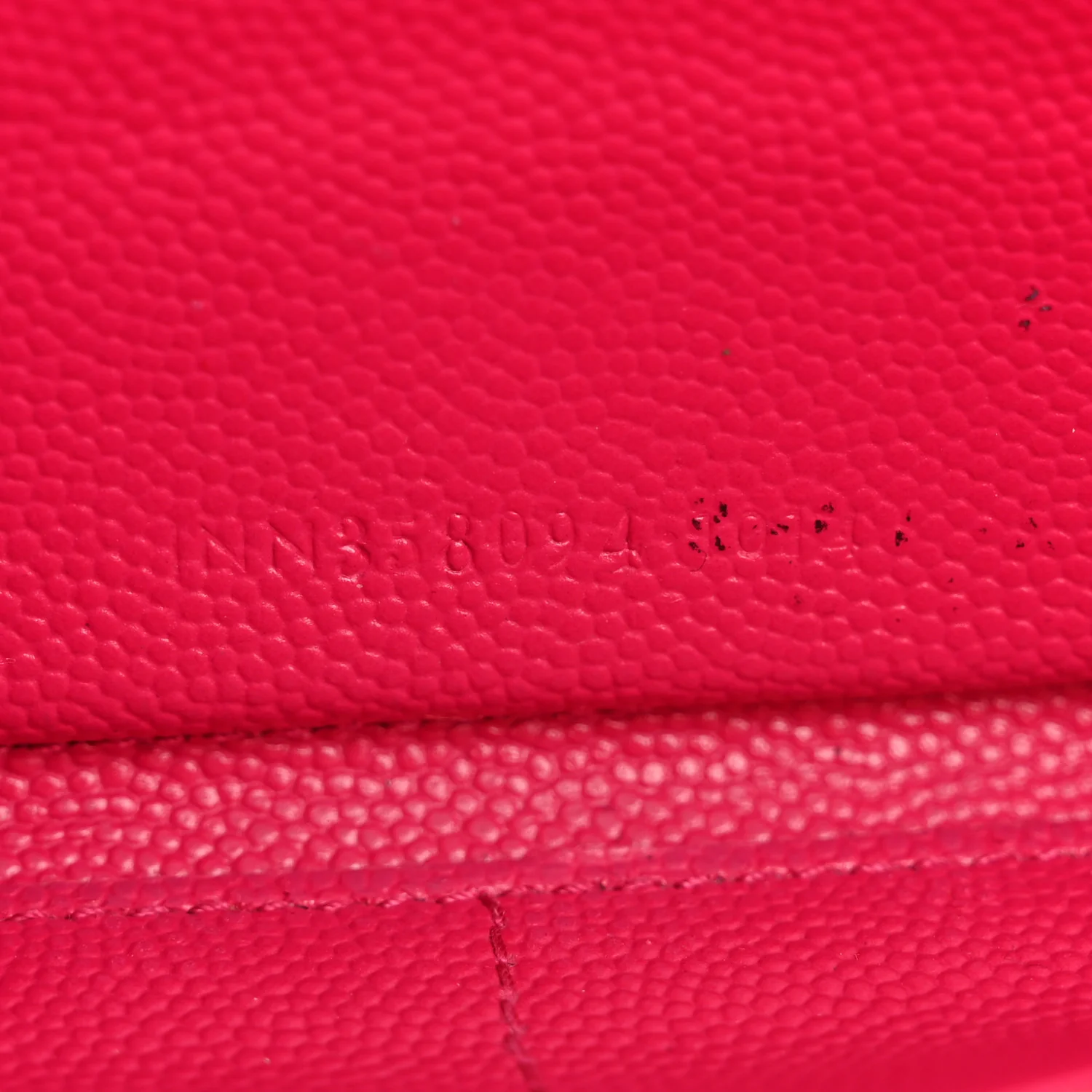 Grain De Poudre Matelasse Chevron Monogram Zip Around Wallet Fuchsia - Image 7