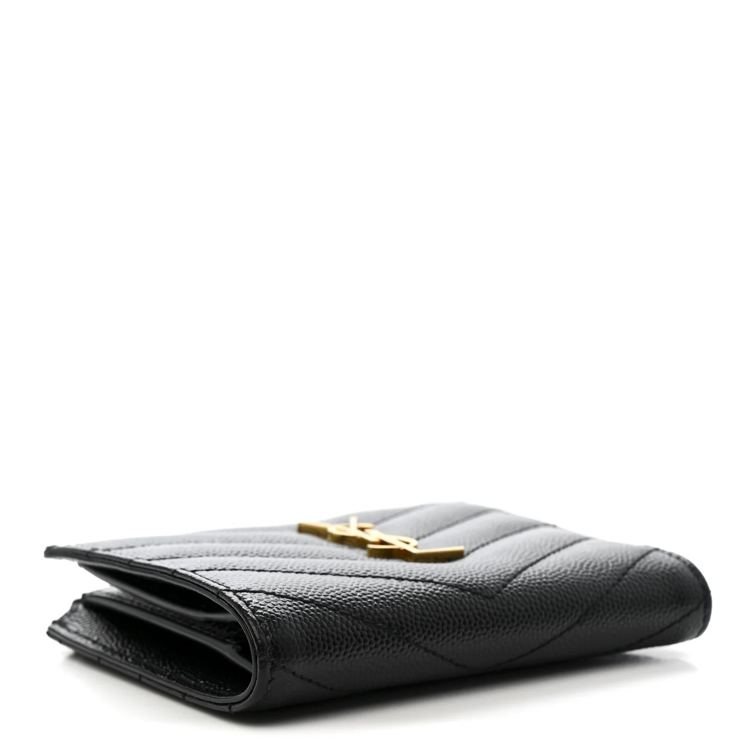 Grain De Poudre Matelasse Chevron Monogram Zipped Card Case Black - Image 4
