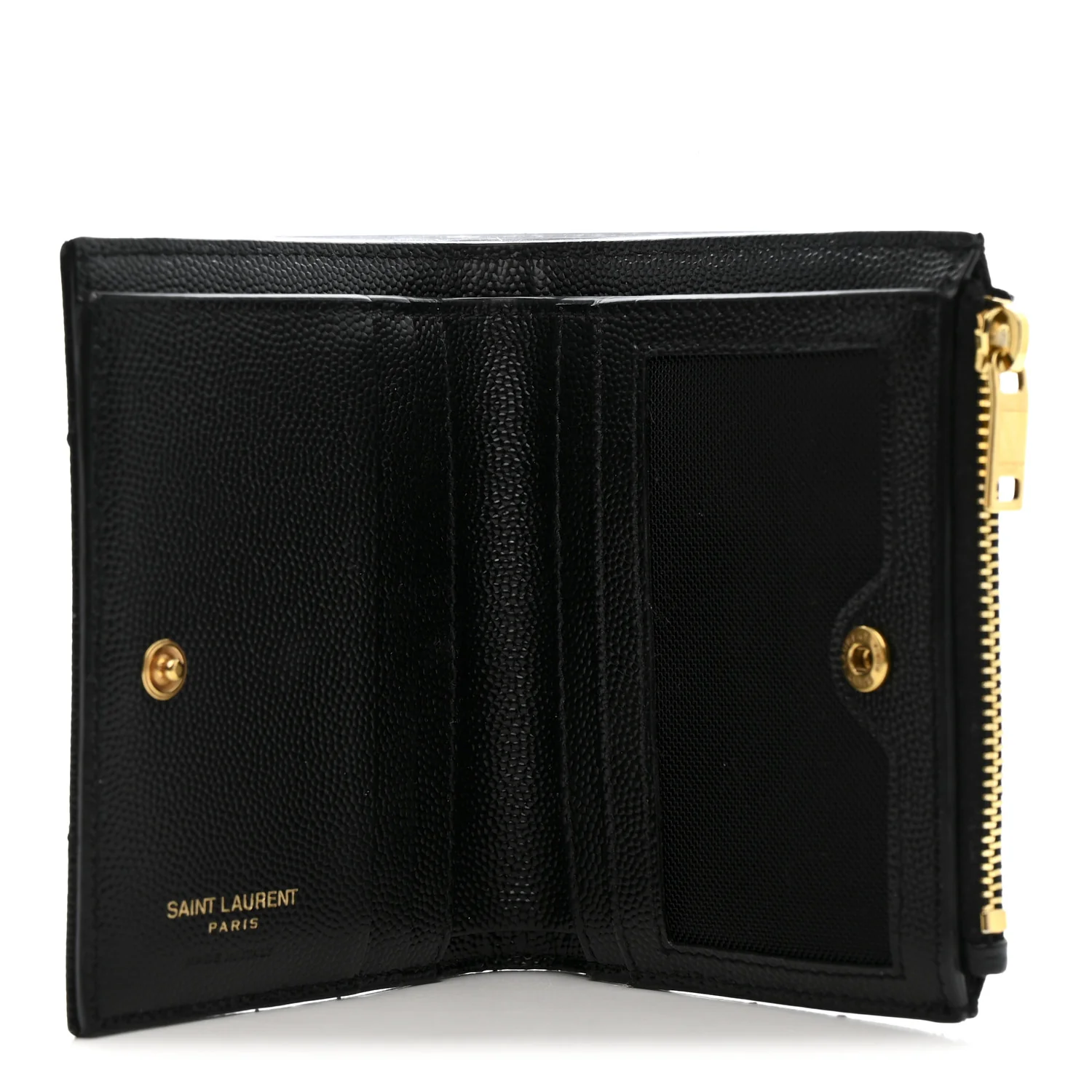 Grain De Poudre Matelasse Chevron Monogram Zipped Card Case Black - Image 5