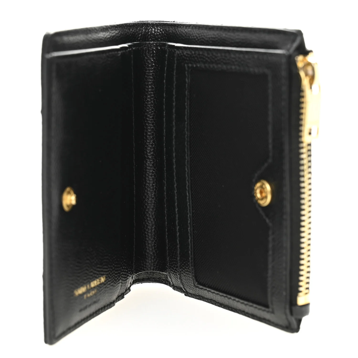 Grain De Poudre Matelasse Chevron Monogram Zipped Card Case Black - Image 5