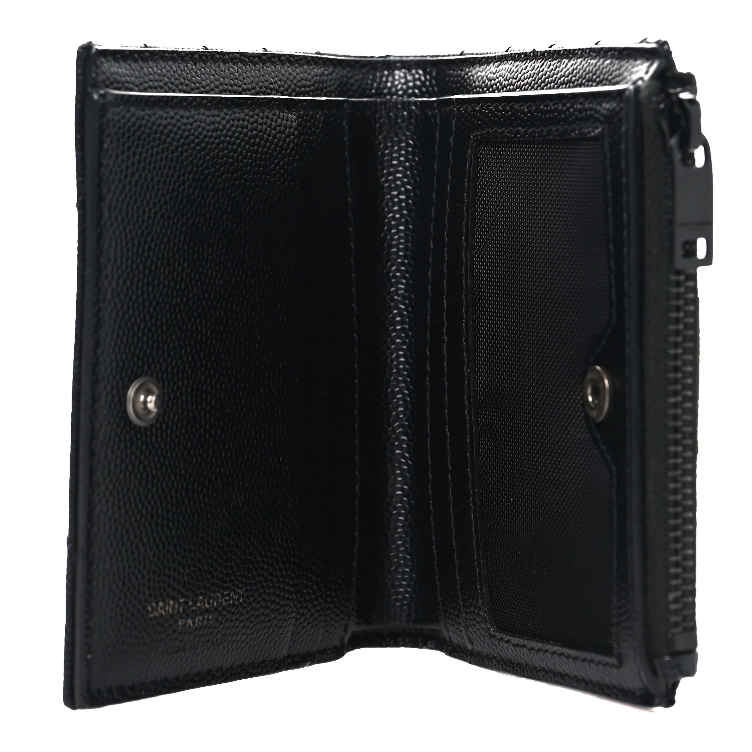 Grain De Poudre Matelasse Chevron Monogram Zipped Card Case Black - Image 5