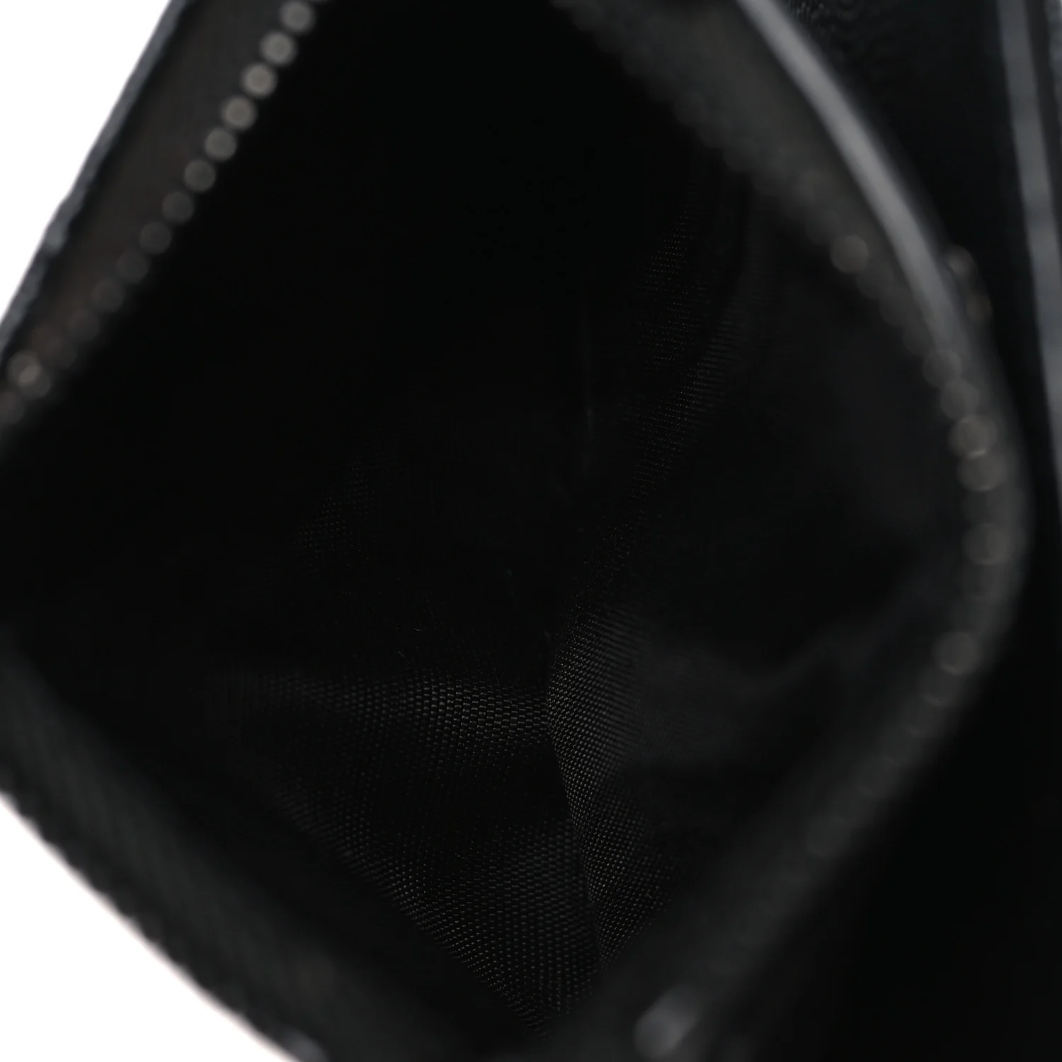 Grain De Poudre Matelasse Chevron Monogram Zipped Card Case Black - Image 6