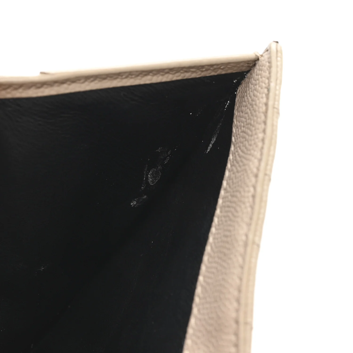 Grain De Poudre Matelasse Chevron Monogram Zipped Card Case Dark Beige - Image 9