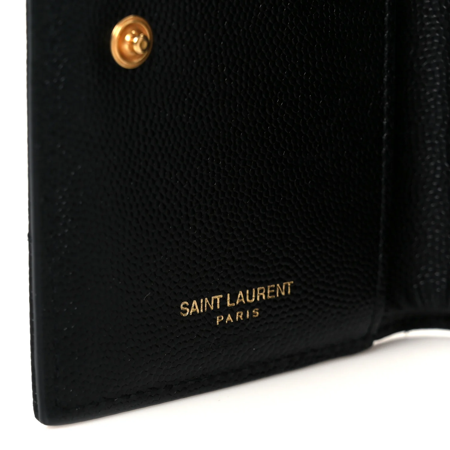 Grain De Poudre Matelasse Chevron Monogram Zipped Two-Part Wallet Black - Image 7