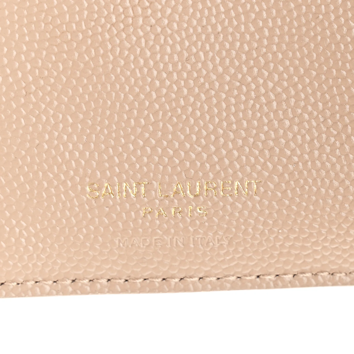 Grain De Poudre Matelasse Chevron Monogram Zipped Two-Part Wallet Dark Beige - Image 6