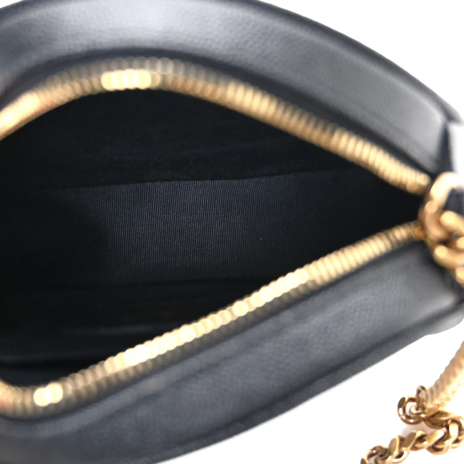 Grain De Poudre Matelasse Chevron Quilted Round Vinyle Camera Bag Black - Image 5