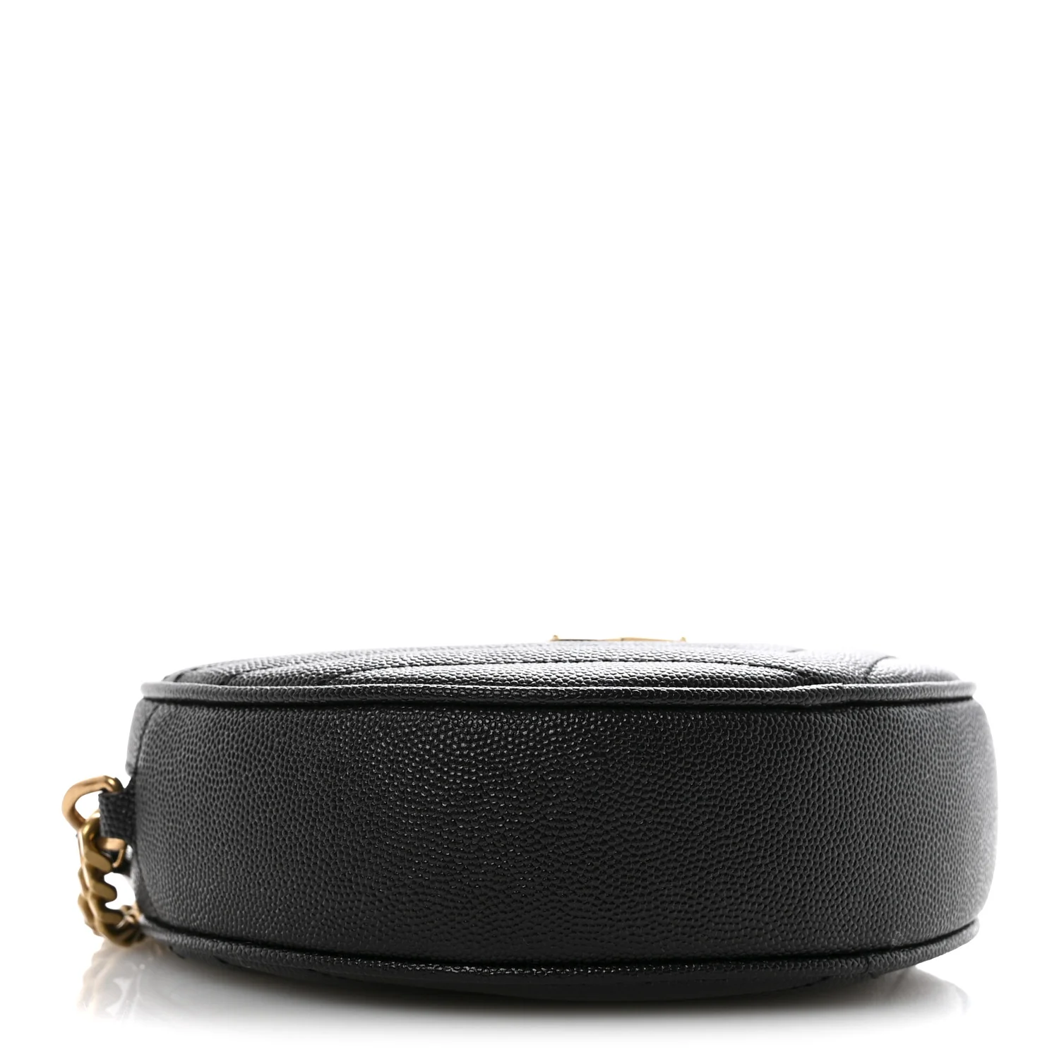 Grain De Poudre Matelasse Chevron Quilted Round Vinyle Camera Bag Black - Image 3