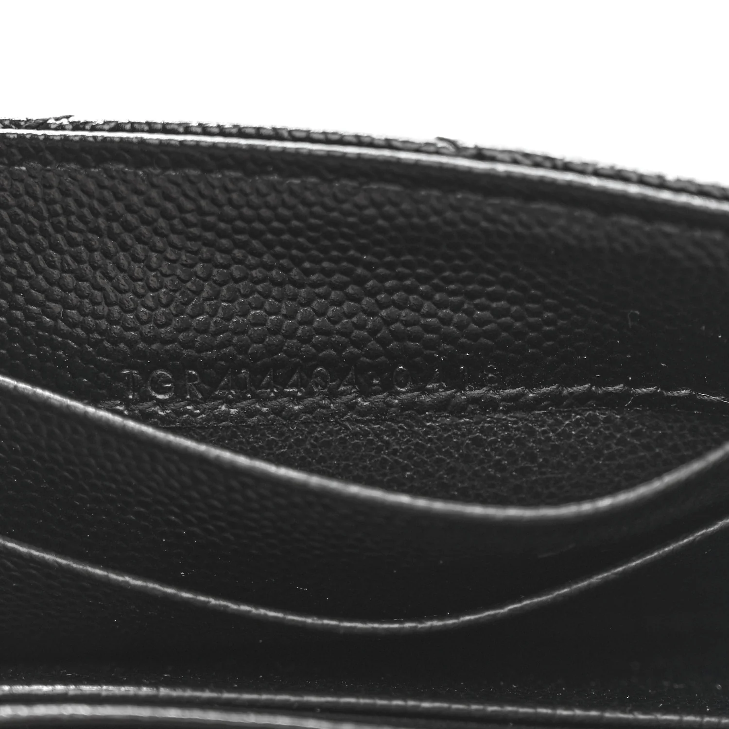 Grain De Poudre Matelasse Chevron Small Monogram Envelope Wallet Black - Image 7