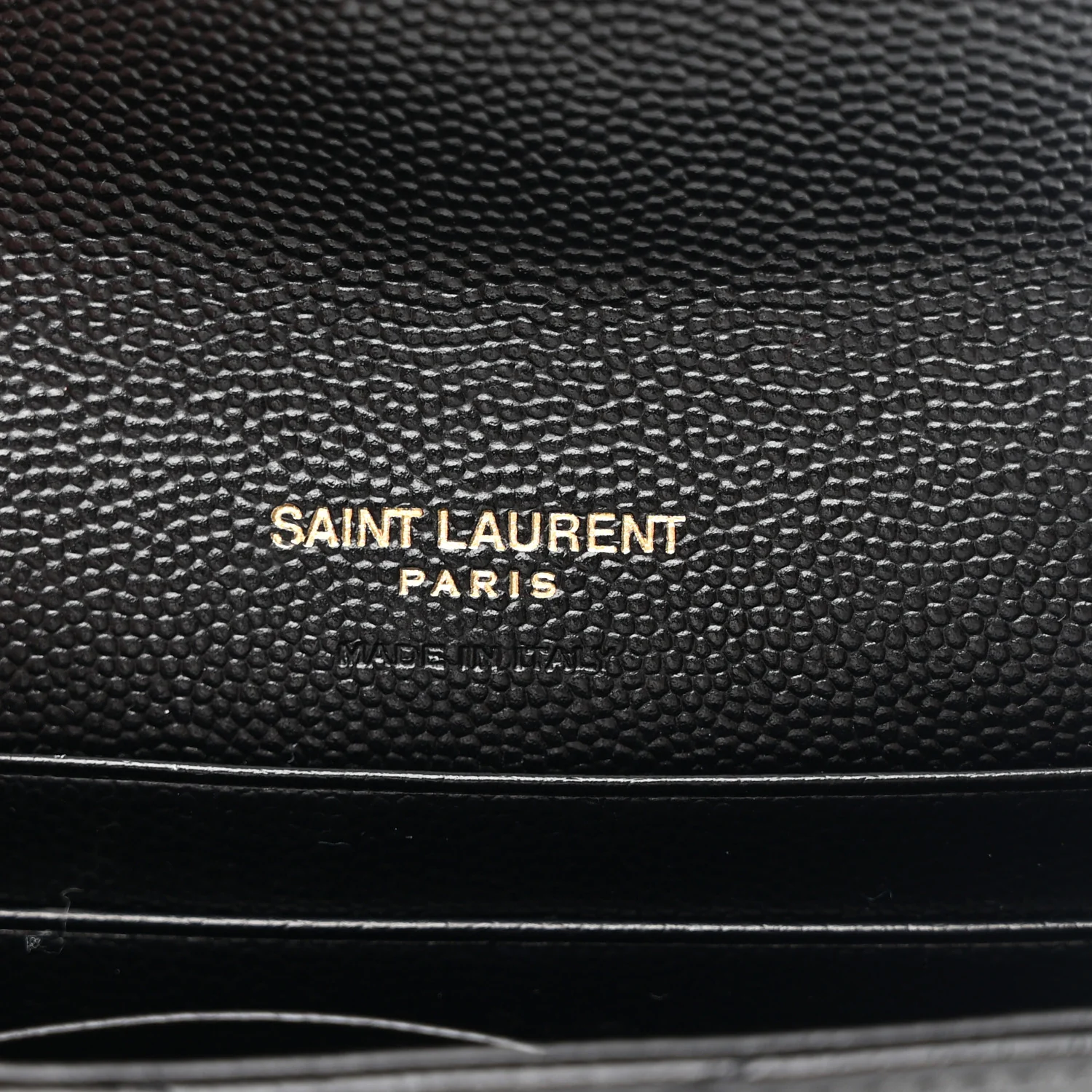 Grain De Poudre Matelasse Chevron Small Monogram Envelope Wallet Black - Image 6