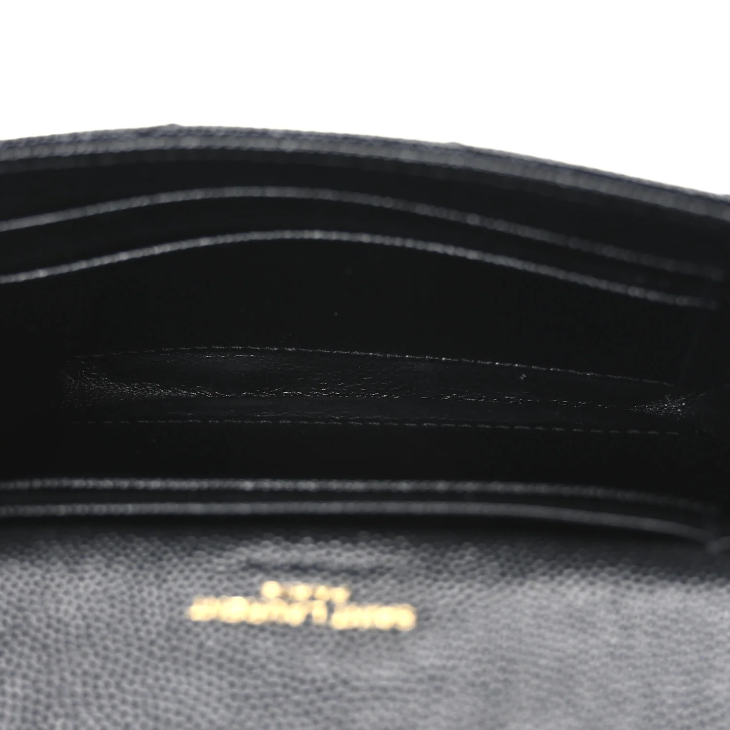 Grain De Poudre Matelasse Chevron Small Monogram Envelope Wallet Black - Image 5