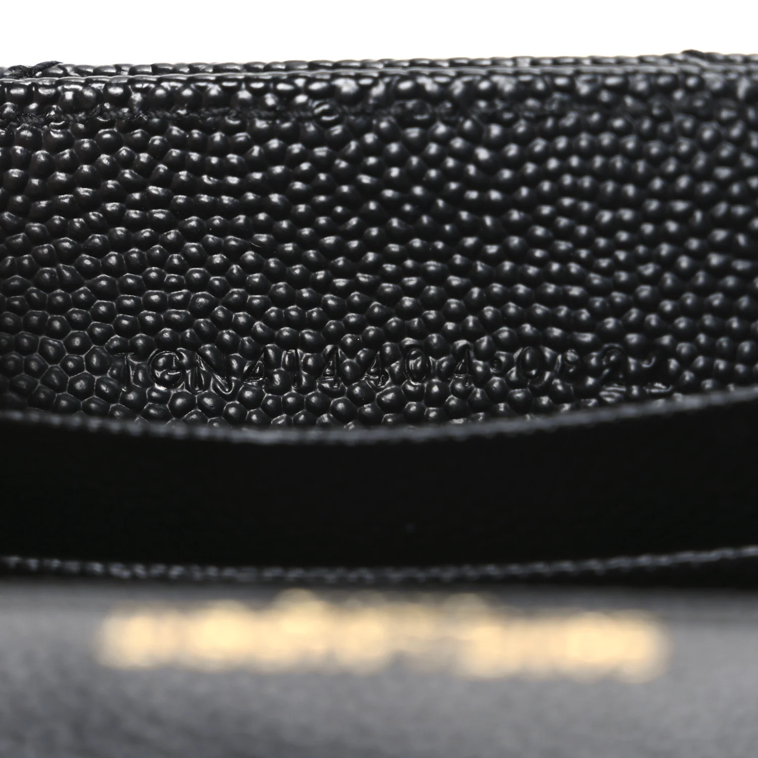 Grain De Poudre Matelasse Chevron Small Monogram Envelope Wallet Black - Image 7