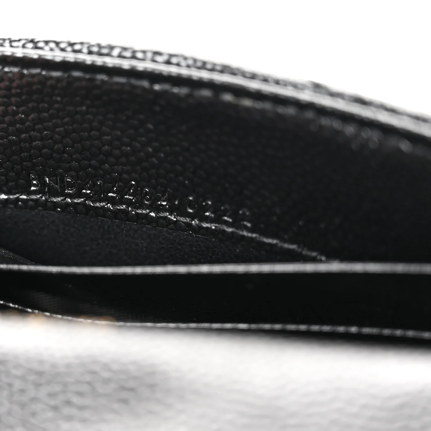 Grain De Poudre Matelasse Chevron Small Monogram Envelope Wallet Black - Image 7