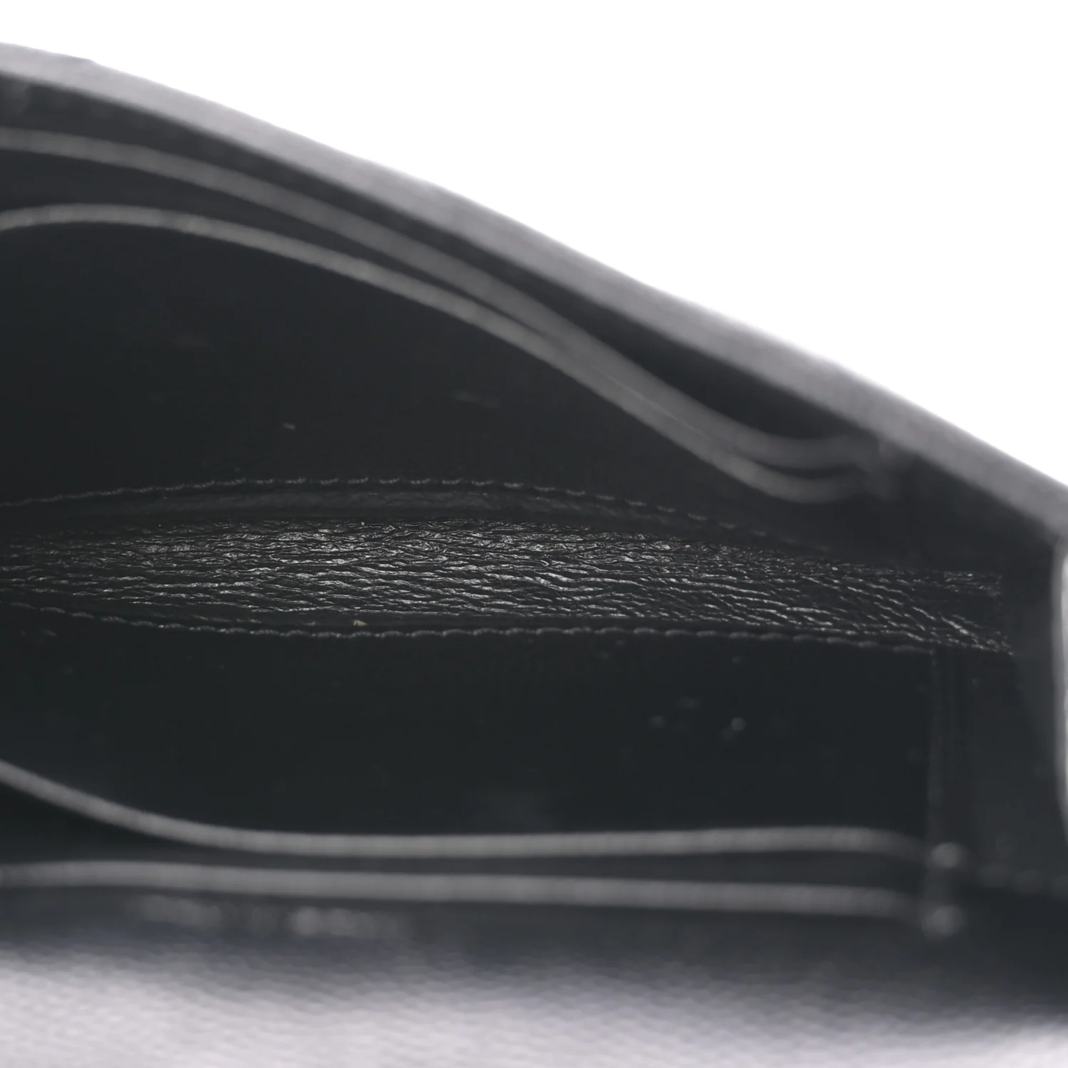 Grain De Poudre Matelasse Chevron Small Monogram Envelope Wallet Black - Image 5
