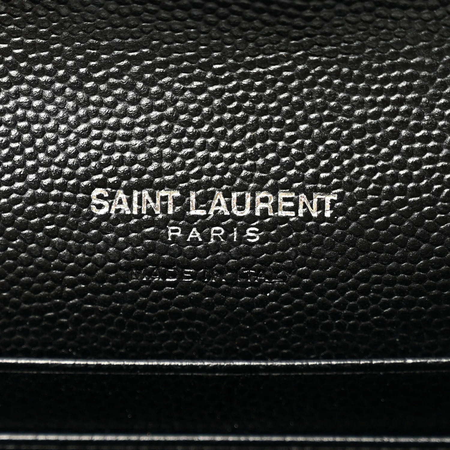 Grain De Poudre Matelasse Chevron Small Monogram Envelope Wallet Black - Image 6