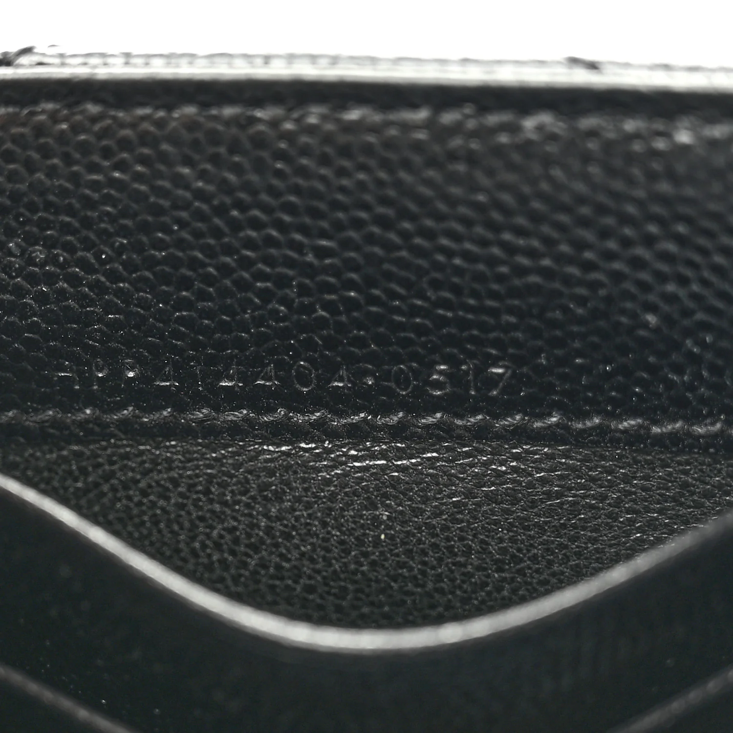 Grain De Poudre Matelasse Chevron Small Monogram Envelope Wallet Black - Image 7