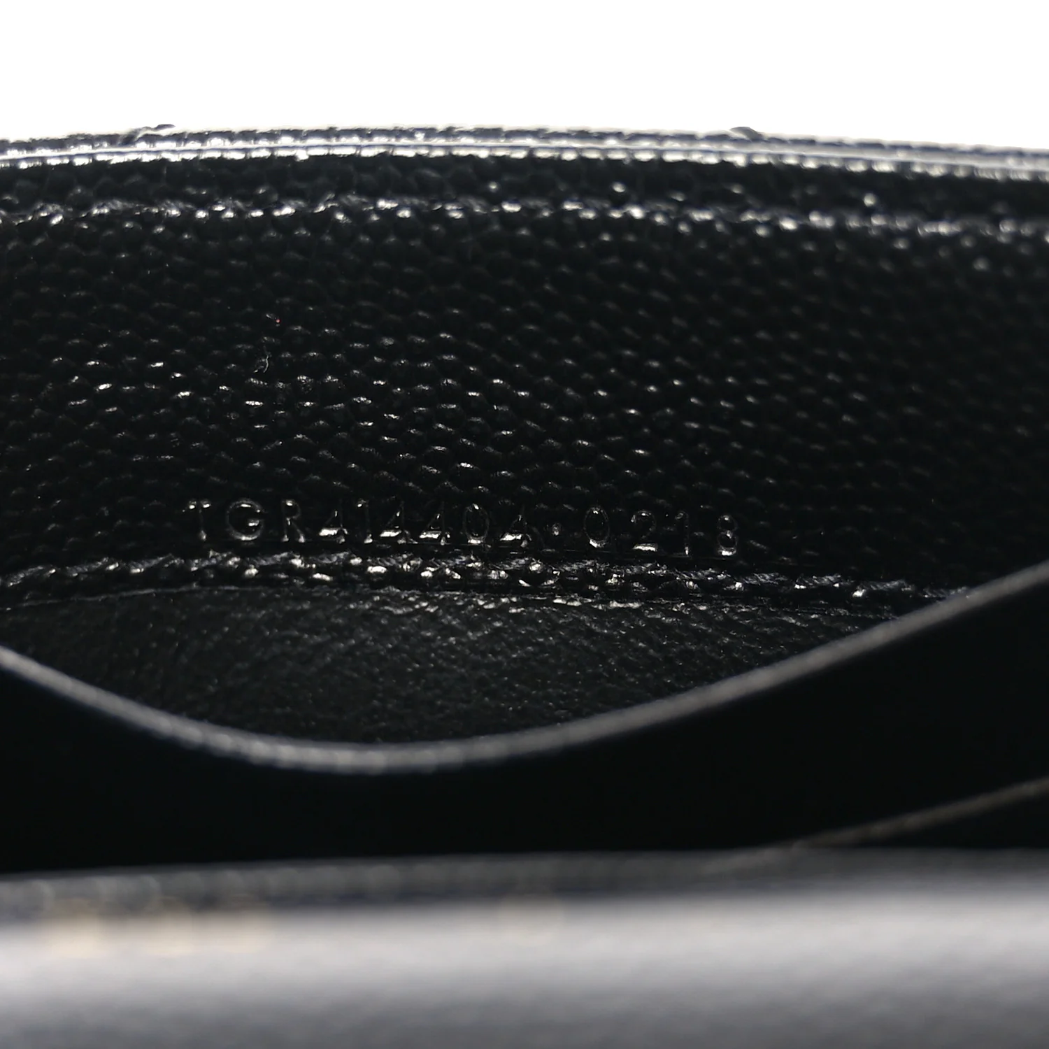 Grain De Poudre Matelasse Chevron Small Monogram Envelope Wallet Black - Image 7