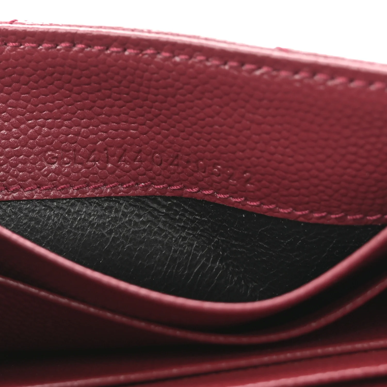Grain De Poudre Matelasse Chevron Small Monogram Envelope Wallet Rouge Eros - Image 7