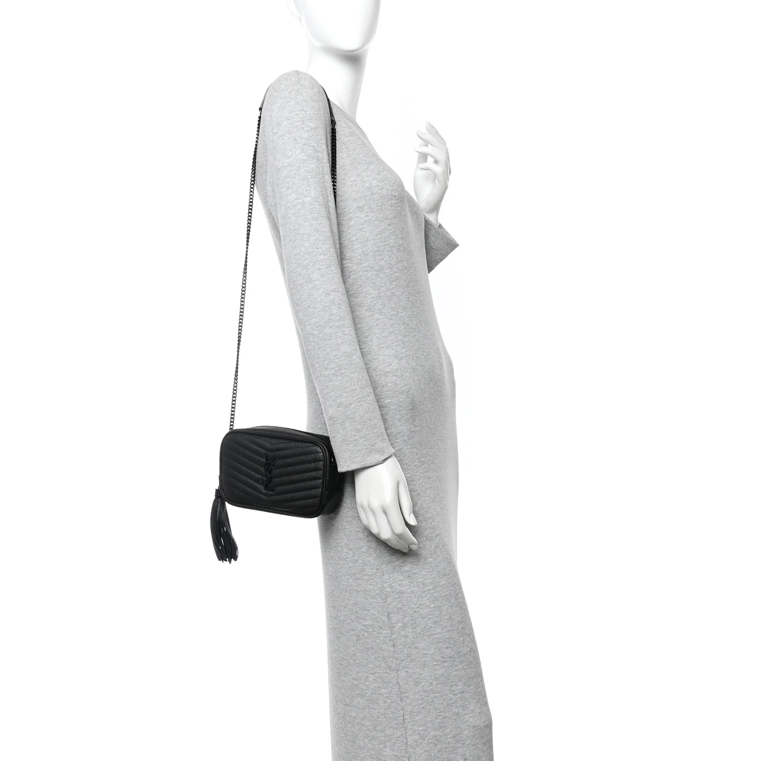 Grain De Poudre Matelasse Monochrome Monogram Mini Lou Camera Bag Black - Image 2