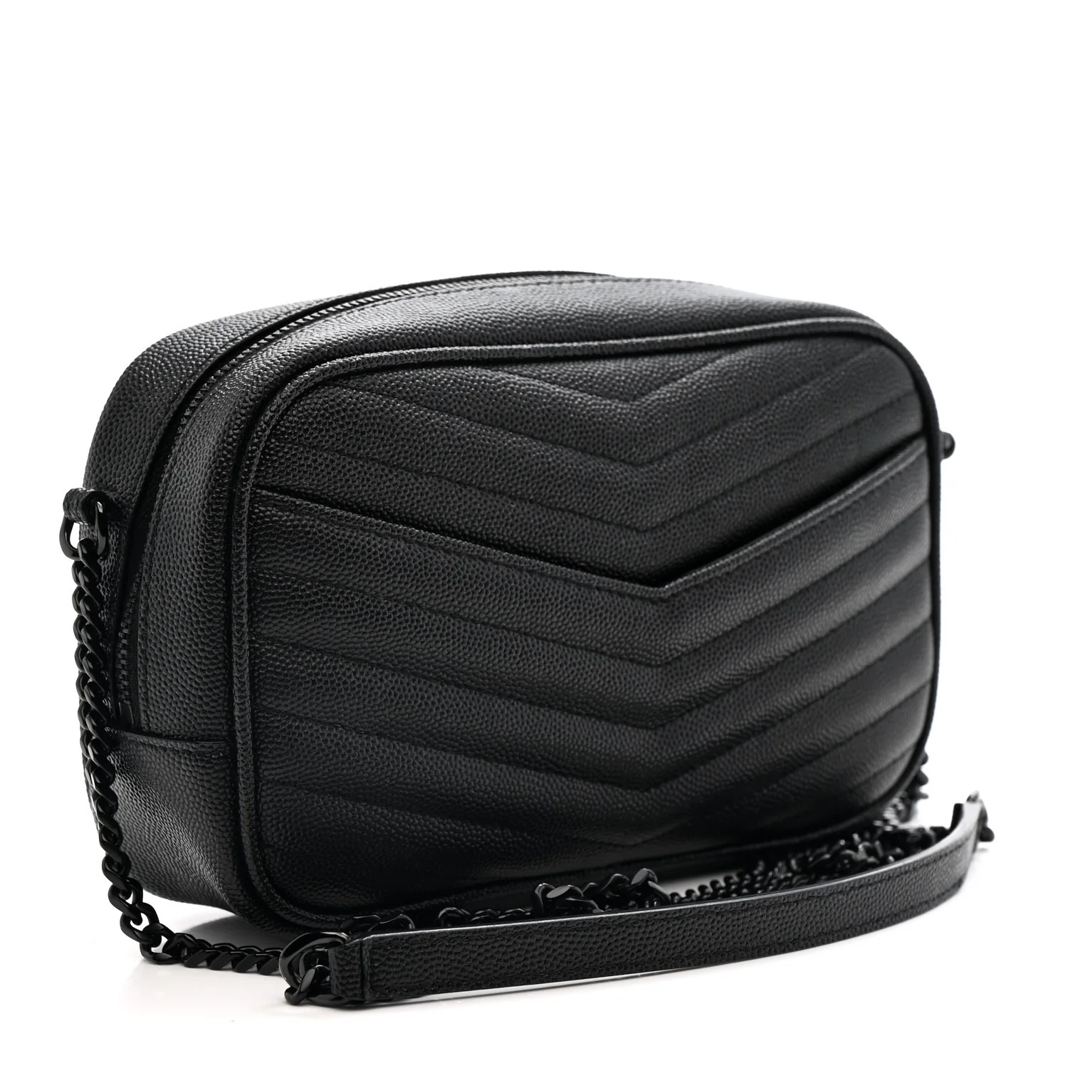 Grain De Poudre Matelasse Monochrome Monogram Mini Lou Camera Bag Black - Image 3