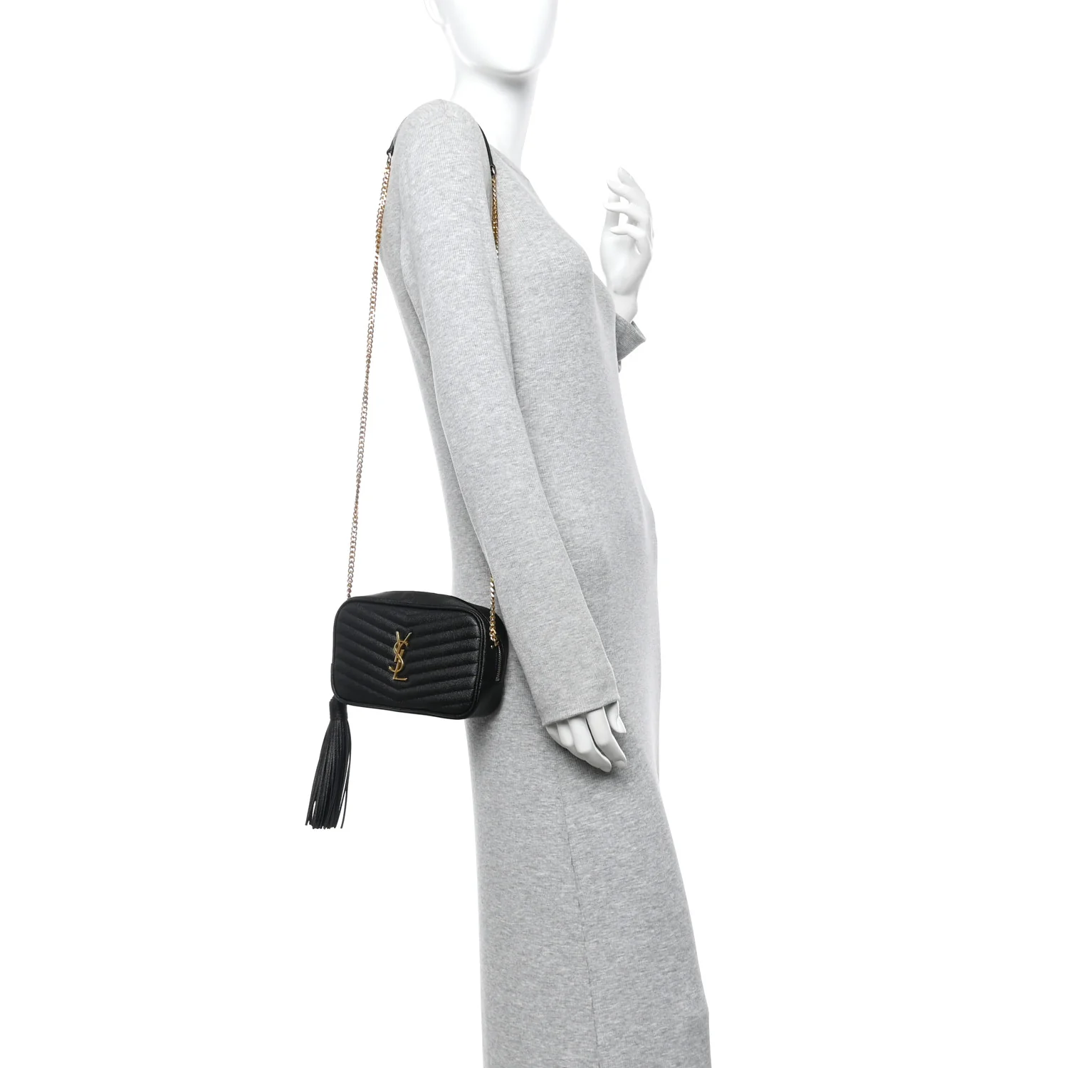 Grain De Poudre Matelasse Monogram Mini Lou Camera Bag Black - Image 2