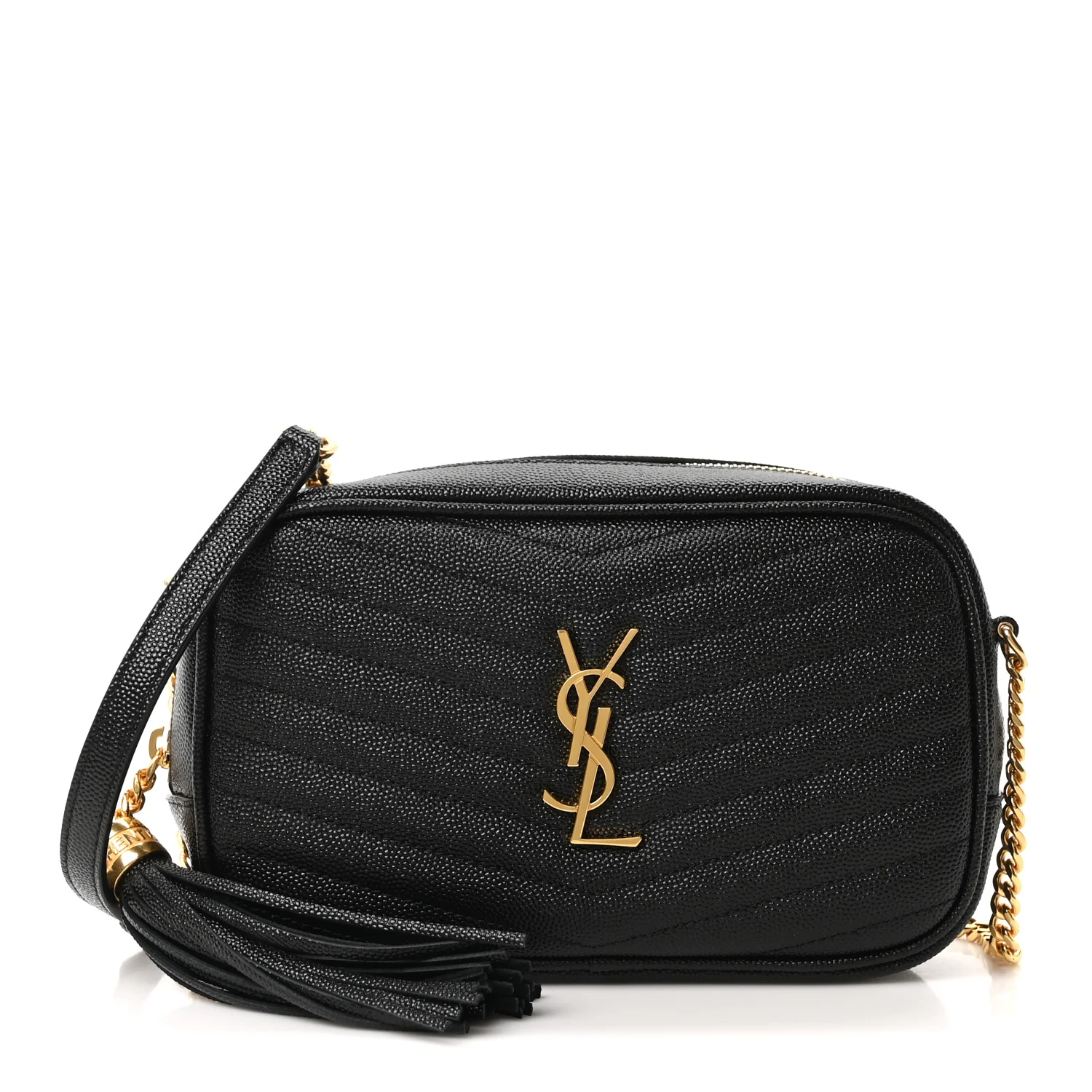 Grain De Poudre Matelasse Monogram Mini Lou Camera Bag Black