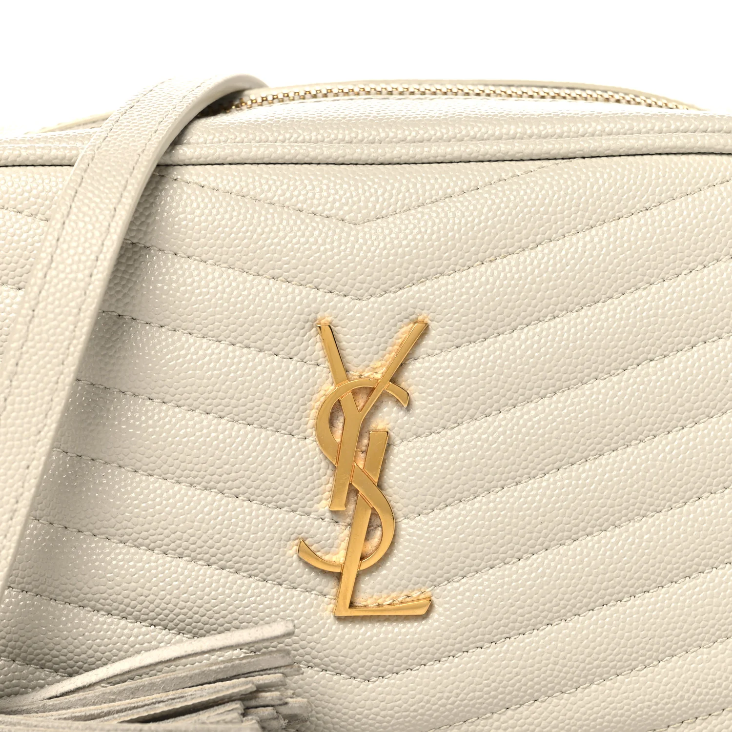 Grain De Poudre Matelasse Monogram Mini Lou Camera Bag Crema Soft - Image 8