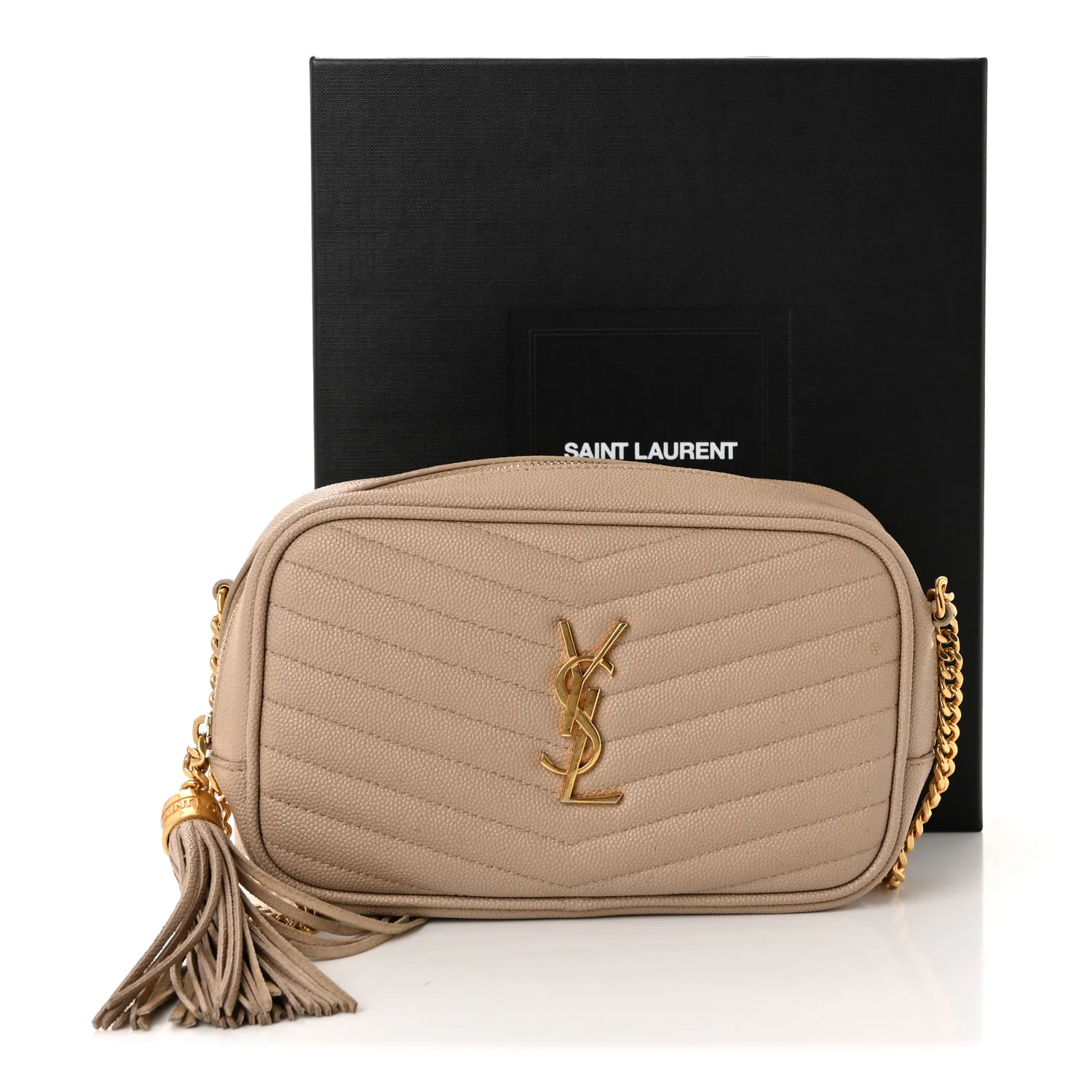 Grain De Poudre Matelasse Monogram Mini Lou Camera Bag Dark Beige - Image 11