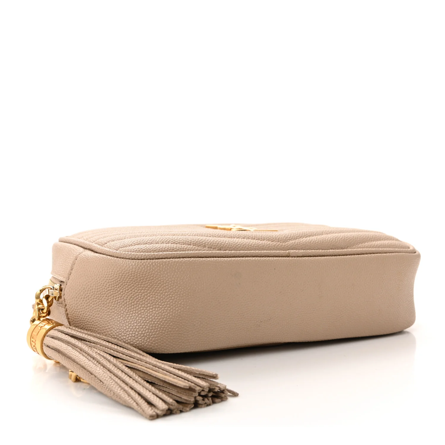 Grain De Poudre Matelasse Monogram Mini Lou Camera Bag Dark Beige - Image 4