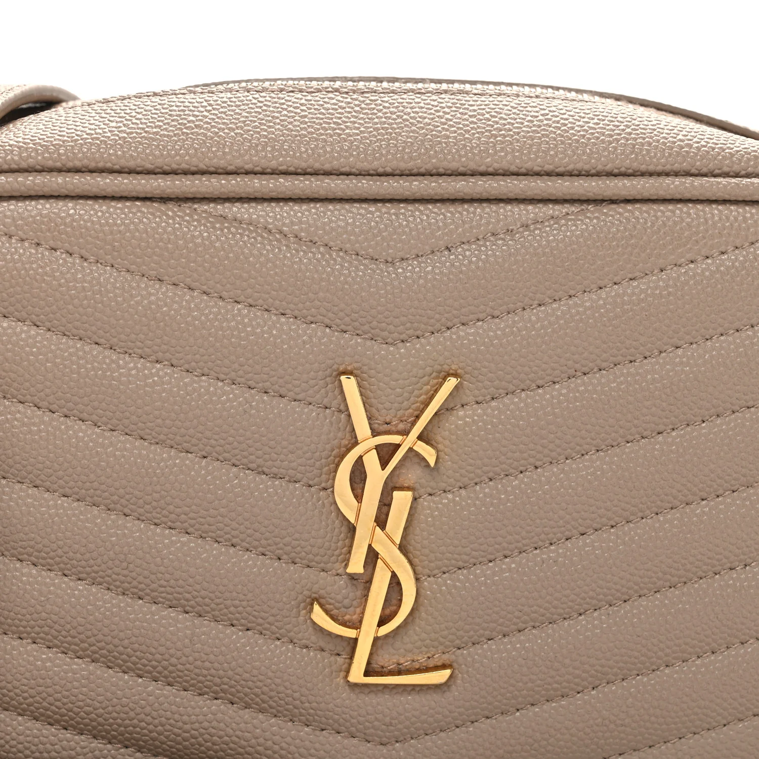 Grain De Poudre Matelasse Monogram Mini Lou Camera Bag Dark Beige - Image 8