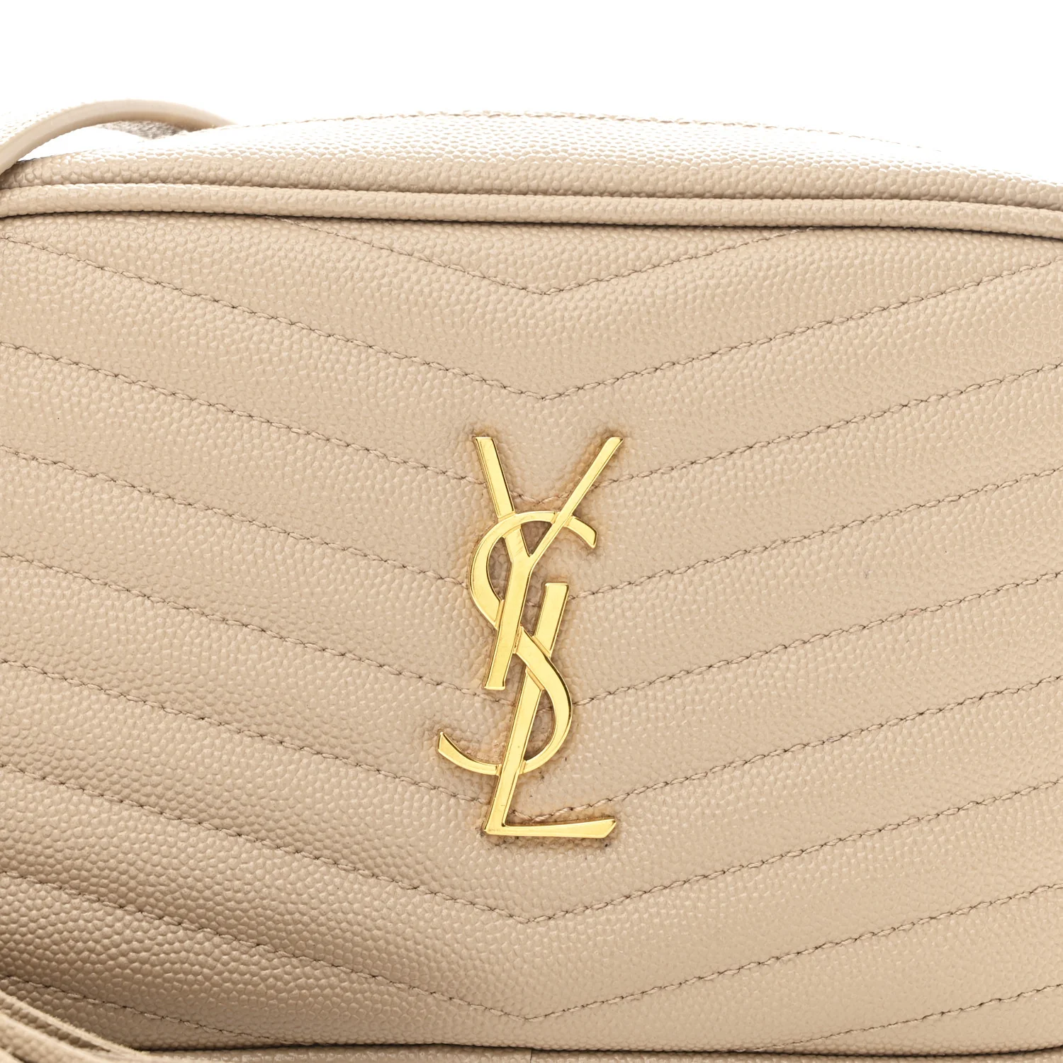 Grain De Poudre Matelasse Monogram Mini Lou Camera Bag Dark Beige - Image 8