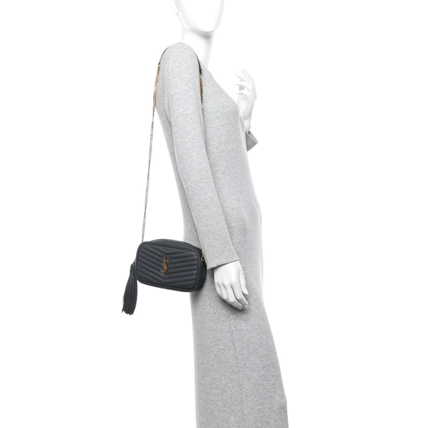 Grain De Poudre Matelasse Monogram Mini Lou Camera Bag Dark Smog - Image 2