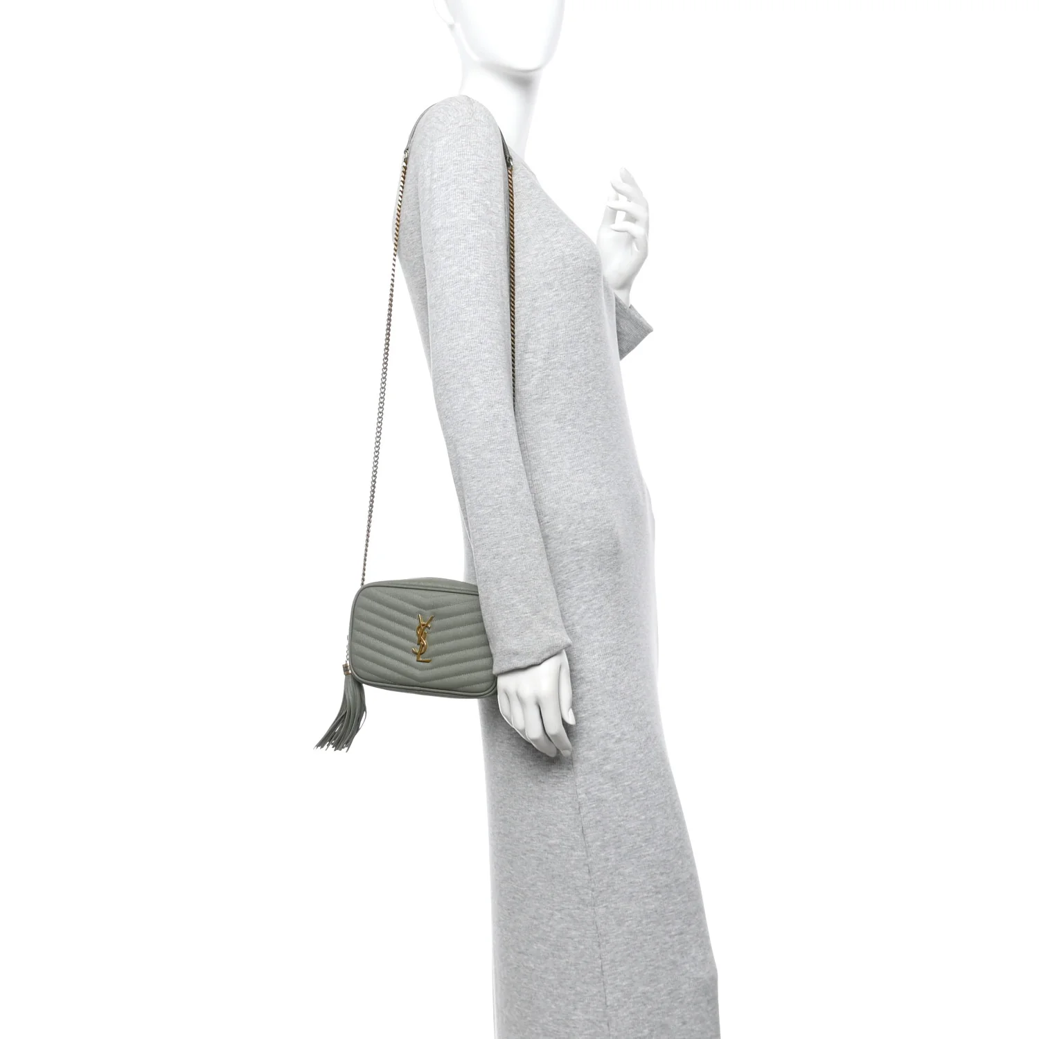 Grain De Poudre Matelasse Monogram Mini Lou Camera Bag Light Sage - Image 2