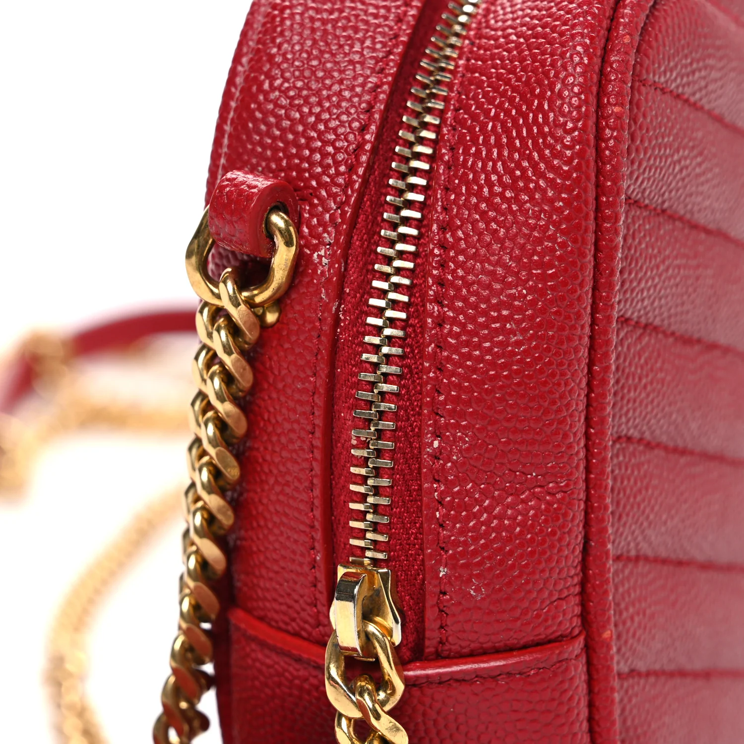 Grain De Poudre Matelasse Monogram Mini Lou Camera Bag Opyum Red - Image 12