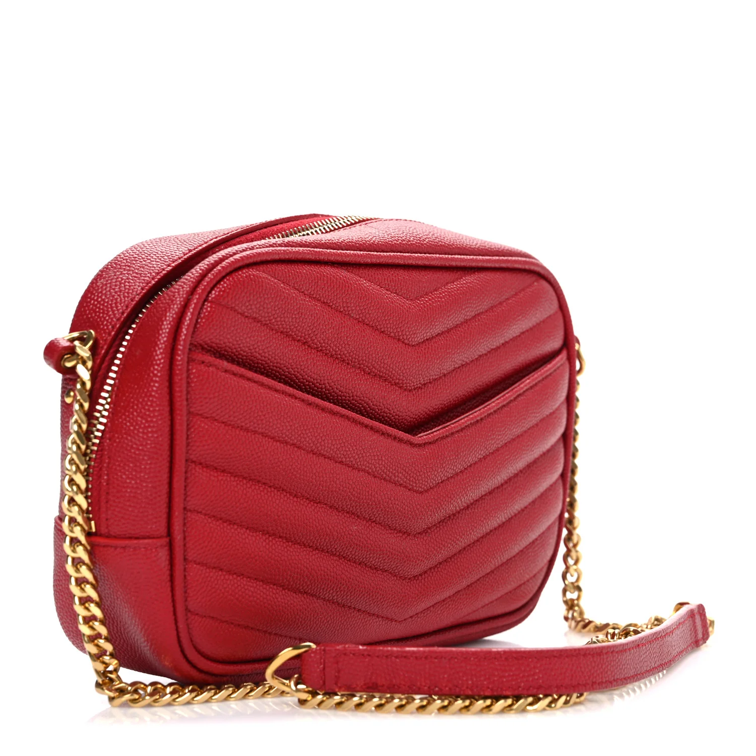 Grain De Poudre Matelasse Monogram Mini Lou Camera Bag Opyum Red - Image 3