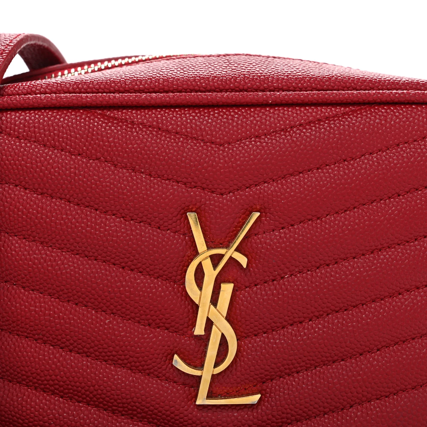Grain De Poudre Matelasse Monogram Mini Lou Camera Bag Opyum Red - Image 8