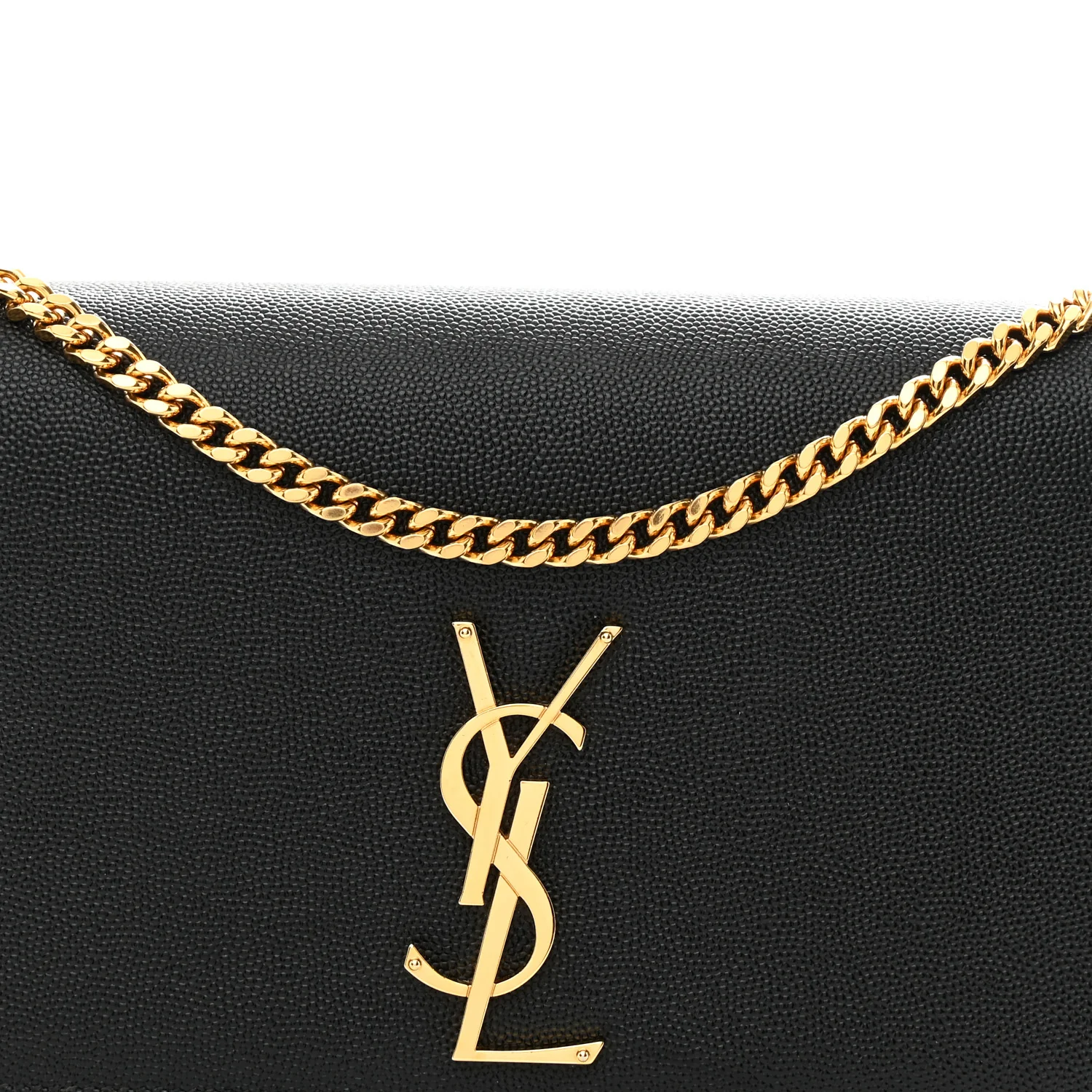 Grain De Poudre Medium Classic Monogram Kate Satchel Black - Image 7