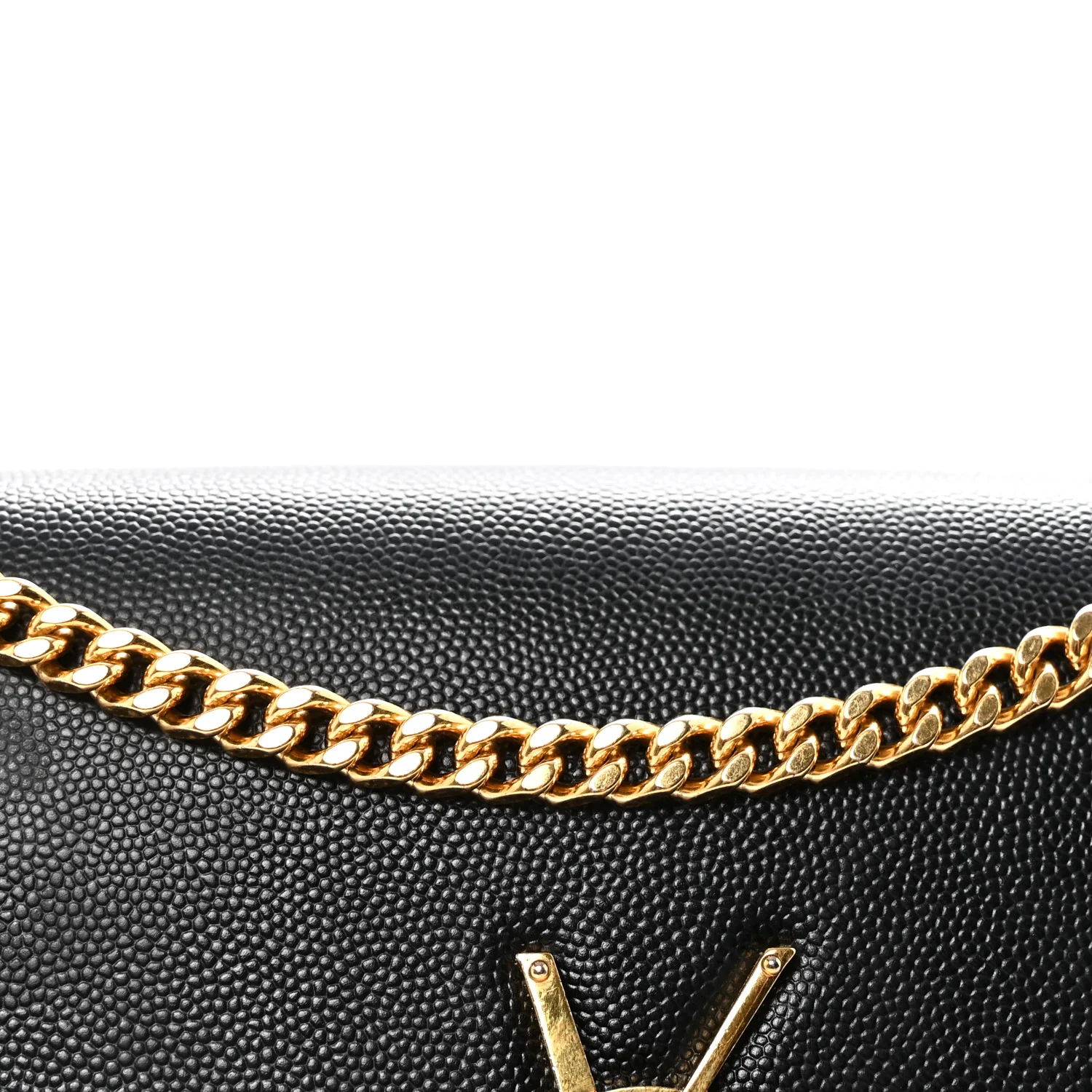 Grain De Poudre Medium Classic Monogram Kate Satchel Black - Image 7