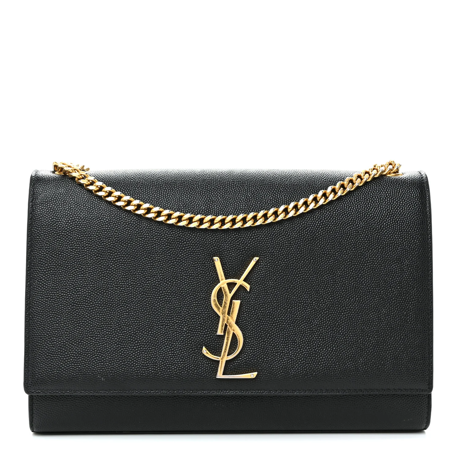 Grain De Poudre Medium Classic Monogram Kate Satchel Black