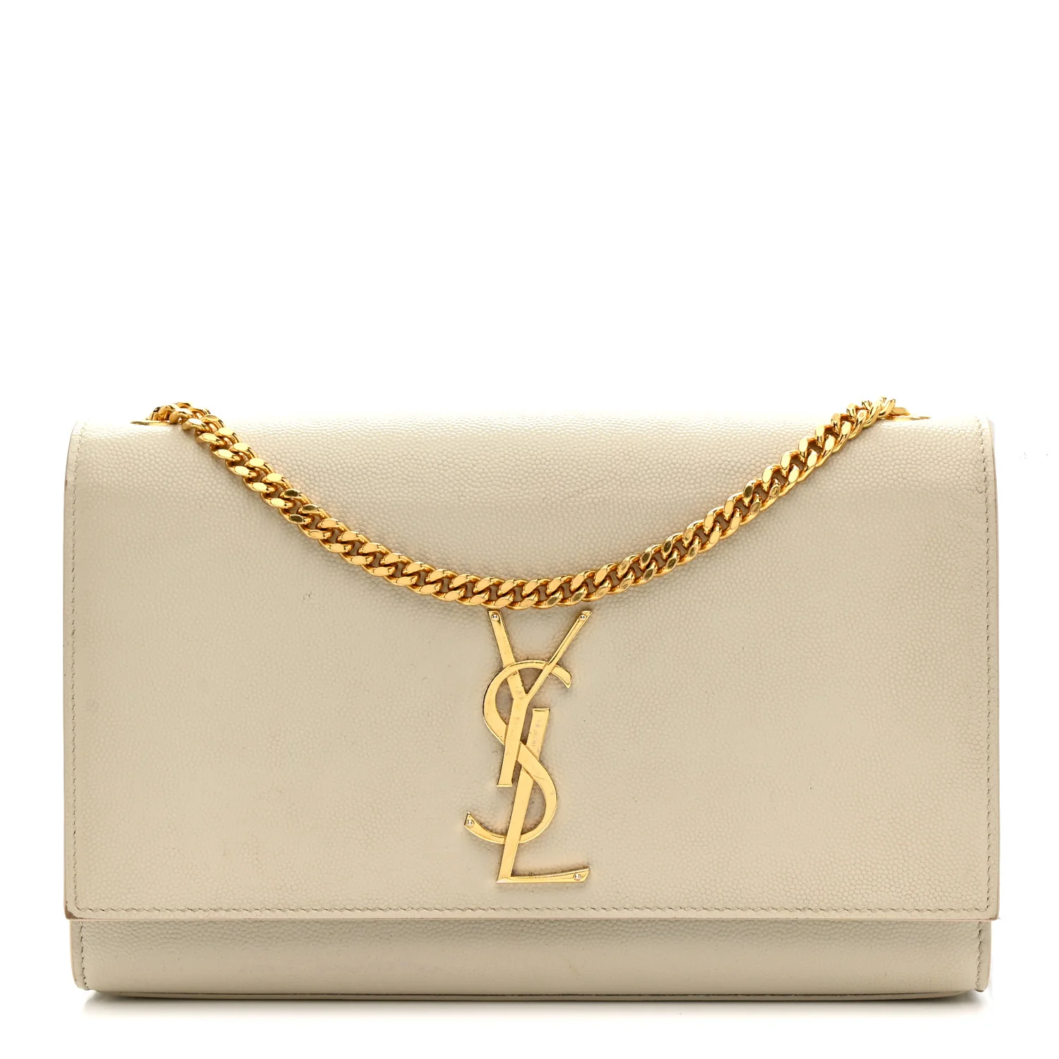 Grain De Poudre Medium Classic Monogram Kate Satchel Crema Soft
