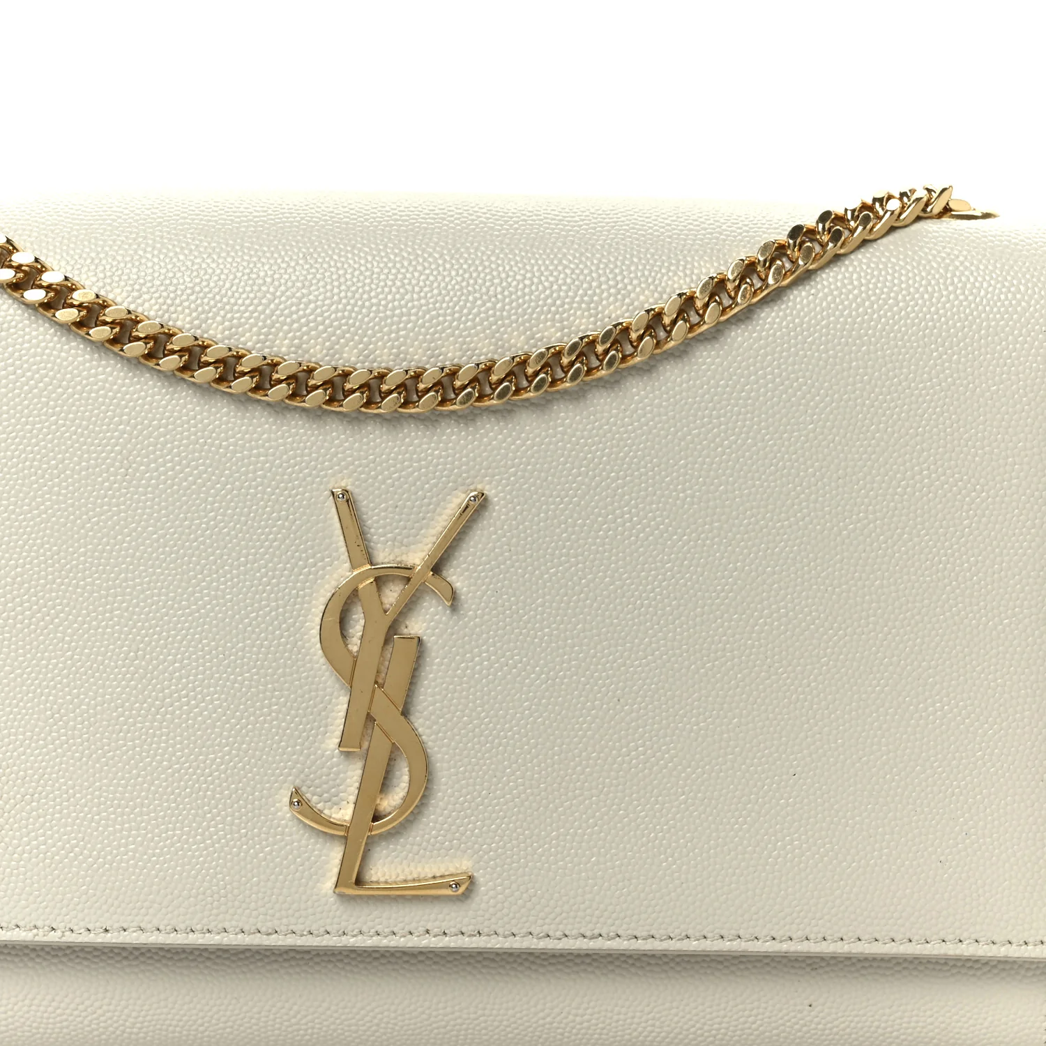 Grain De Poudre Medium Classic Monogram Kate Satchel Crema Soft - Image 9